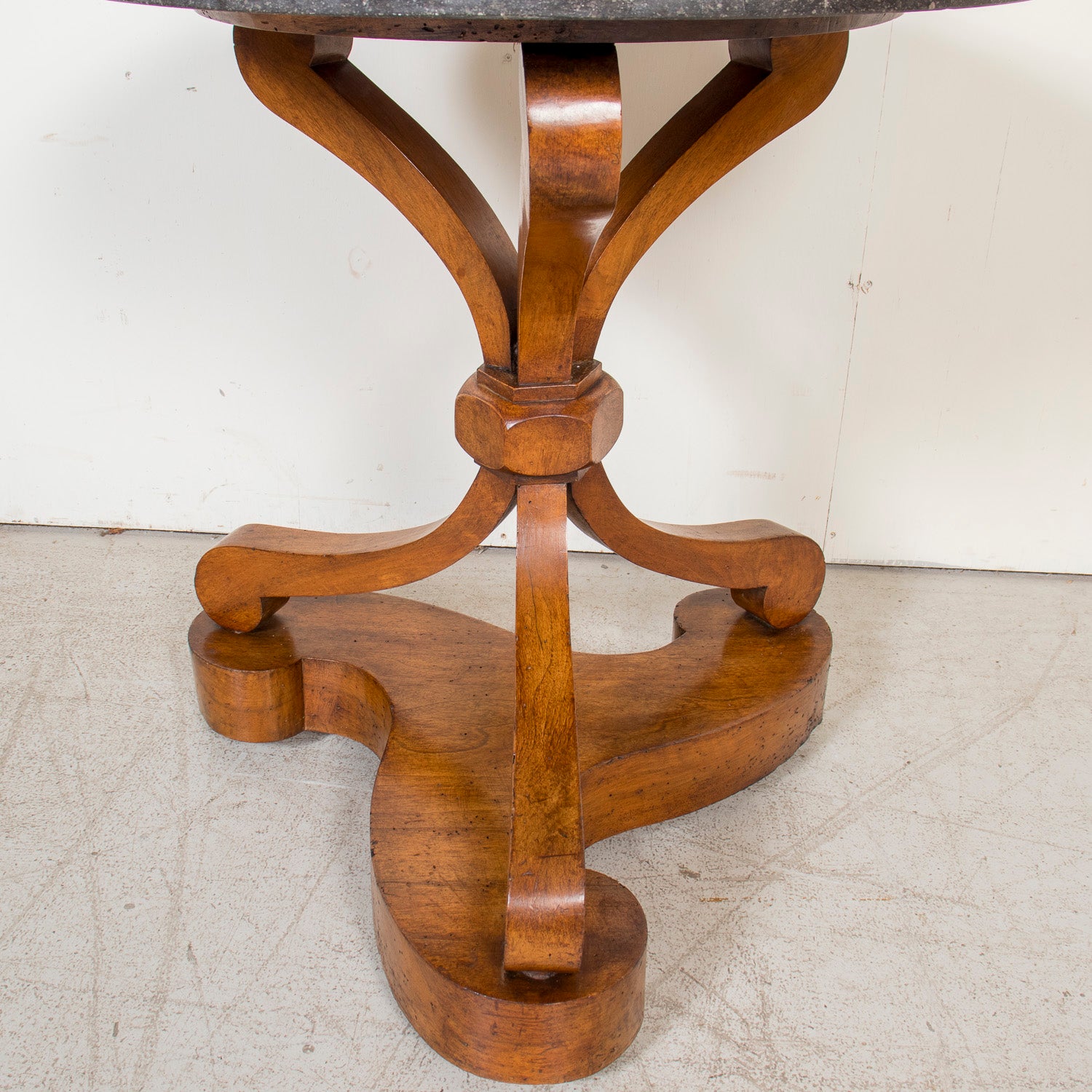 Early 19th Century French Empire Period Pedestal Table with Marble Top