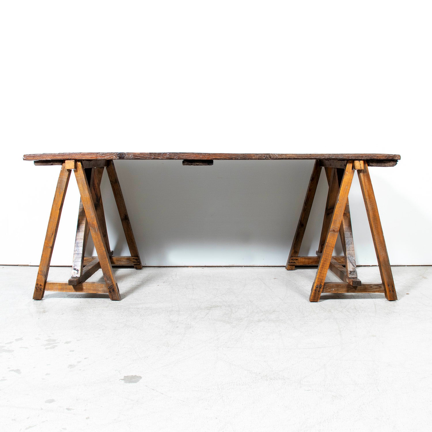 Early 19th Century French Provençal Trestle Table with Removable Plank Top
