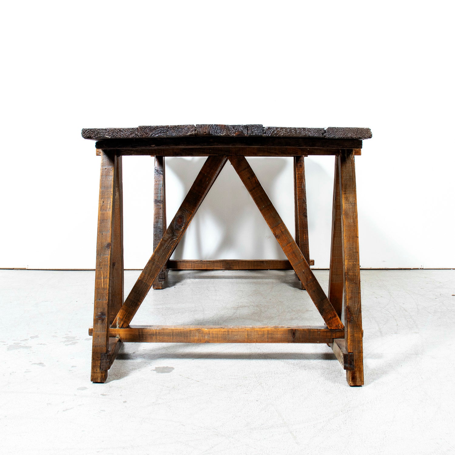 Early 19th Century French Provençal Trestle Table with Removable Plank Top