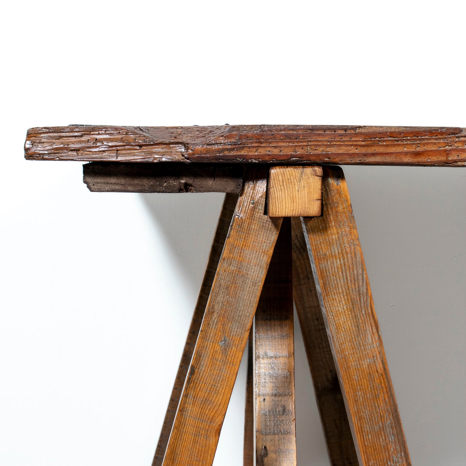 Early 19th Century French Provençal Trestle Table with Removable Plank Top