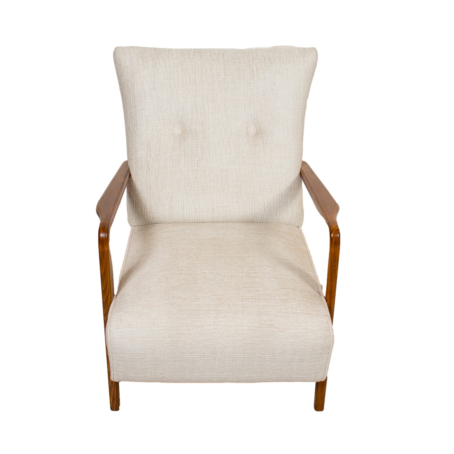 Pair of Mid-Century Modern Italian Cherrywood Armchairs or Easy Chairs