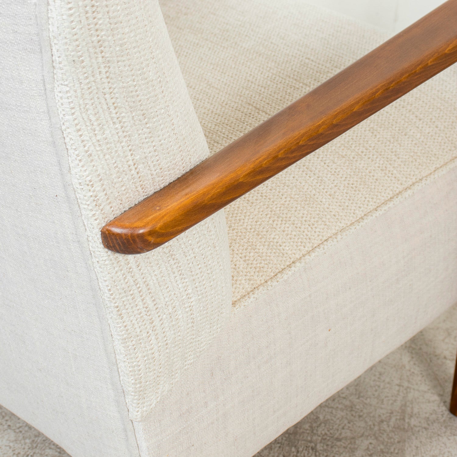 Pair of Mid-Century Modern Italian Cherrywood Armchairs or Easy Chairs