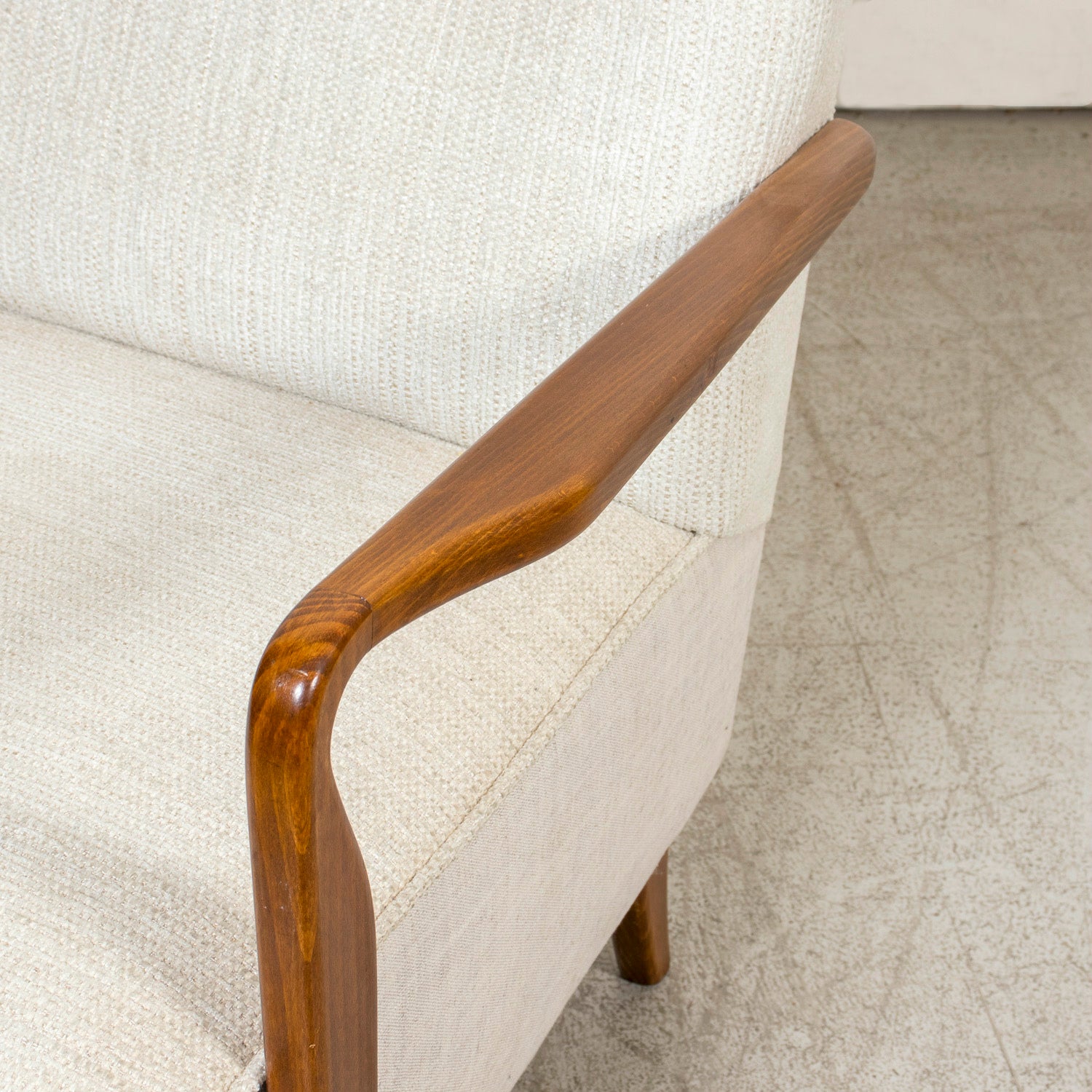 Pair of Mid-Century Modern Italian Cherrywood Armchairs or Easy Chairs