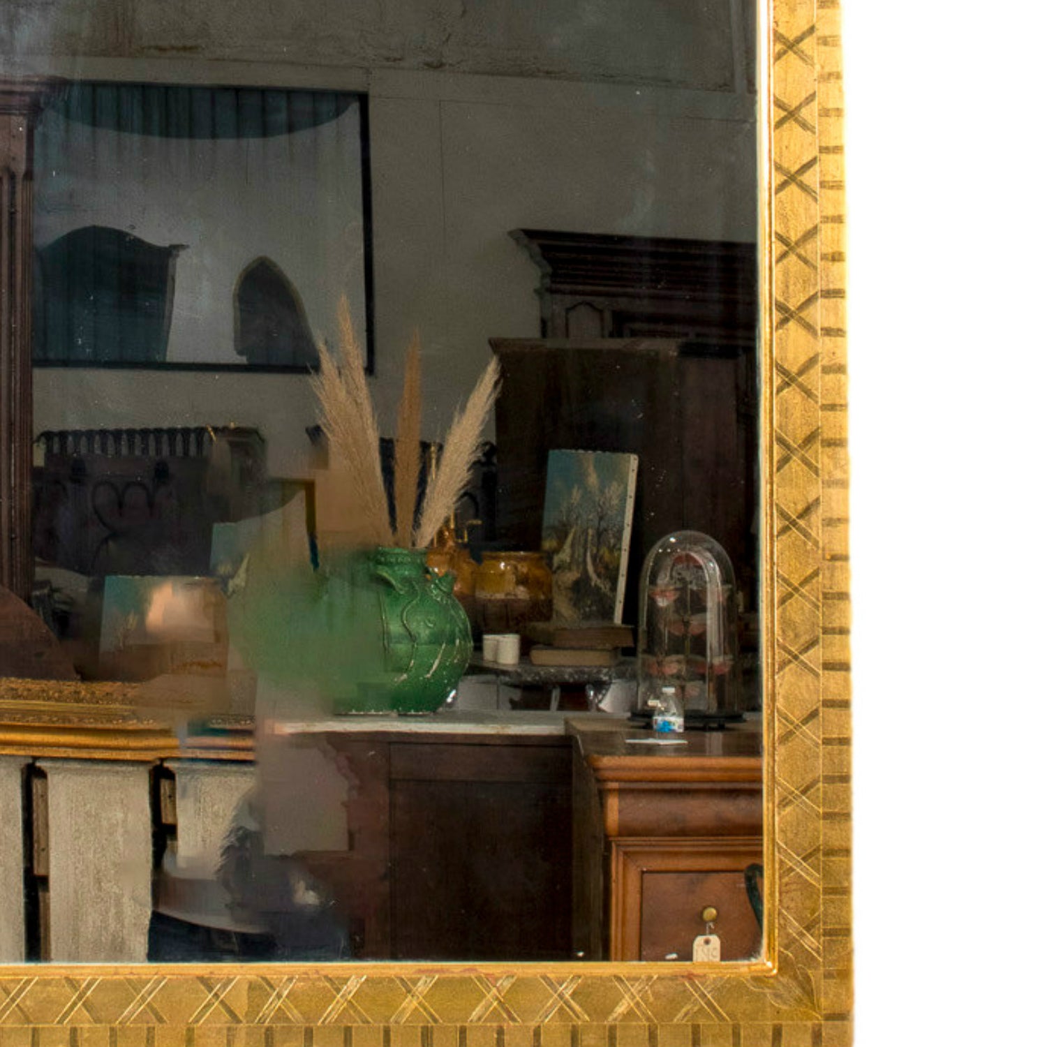 Late 19th Century French Gothic Arched Giltwood Cathedral Style Mirror