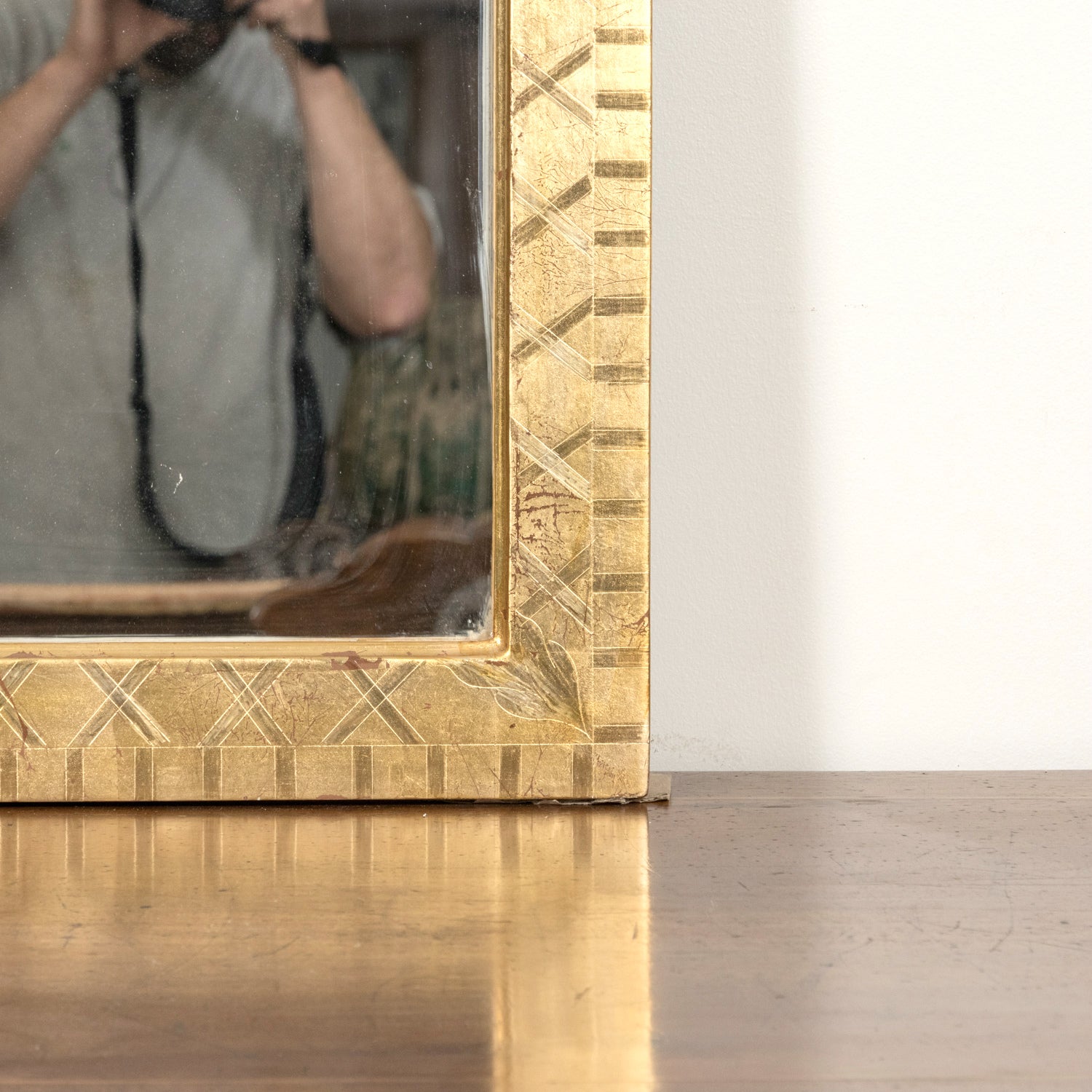 Late 19th Century French Gothic Arched Giltwood Cathedral Style Mirror