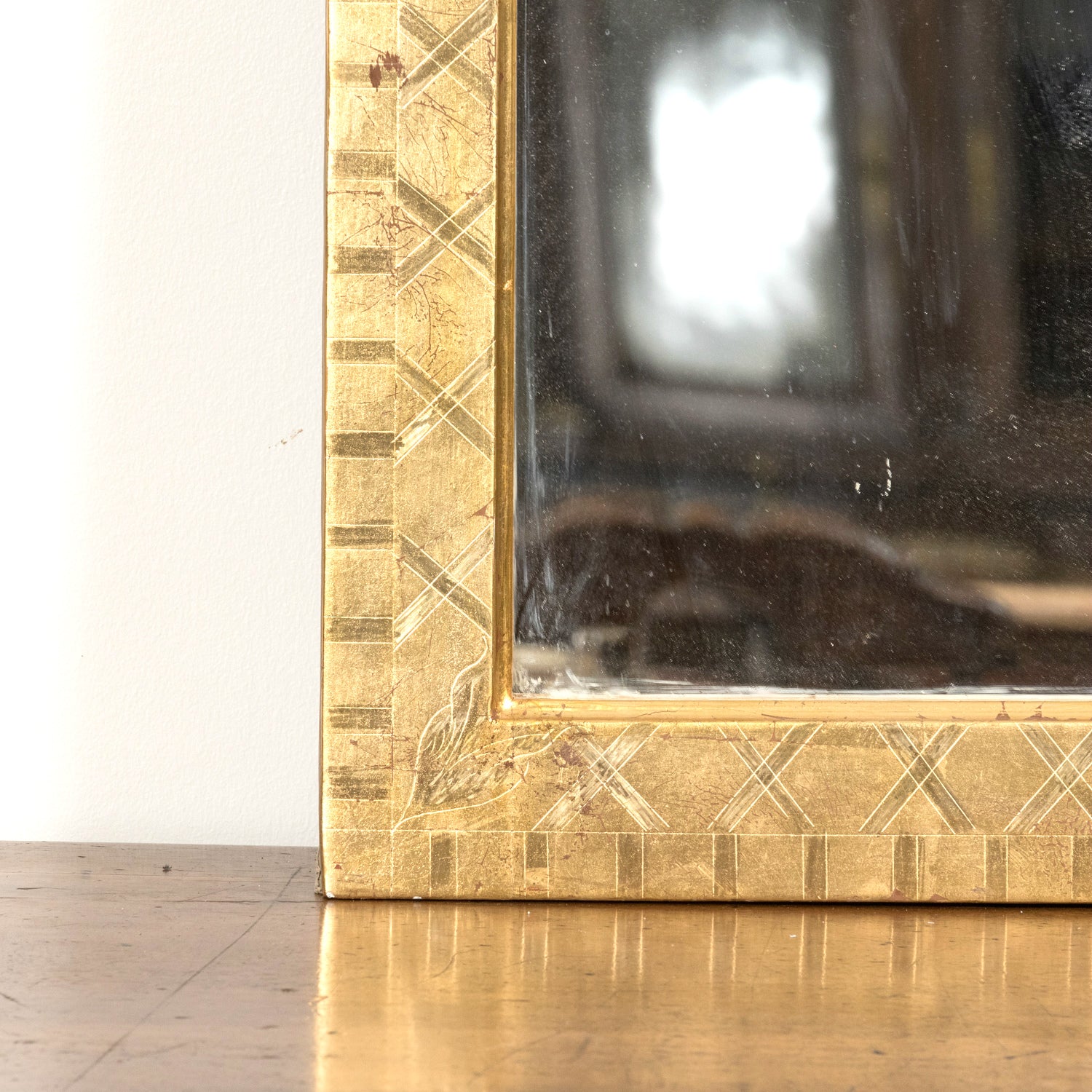 Late 19th Century French Gothic Arched Giltwood Cathedral Style Mirror