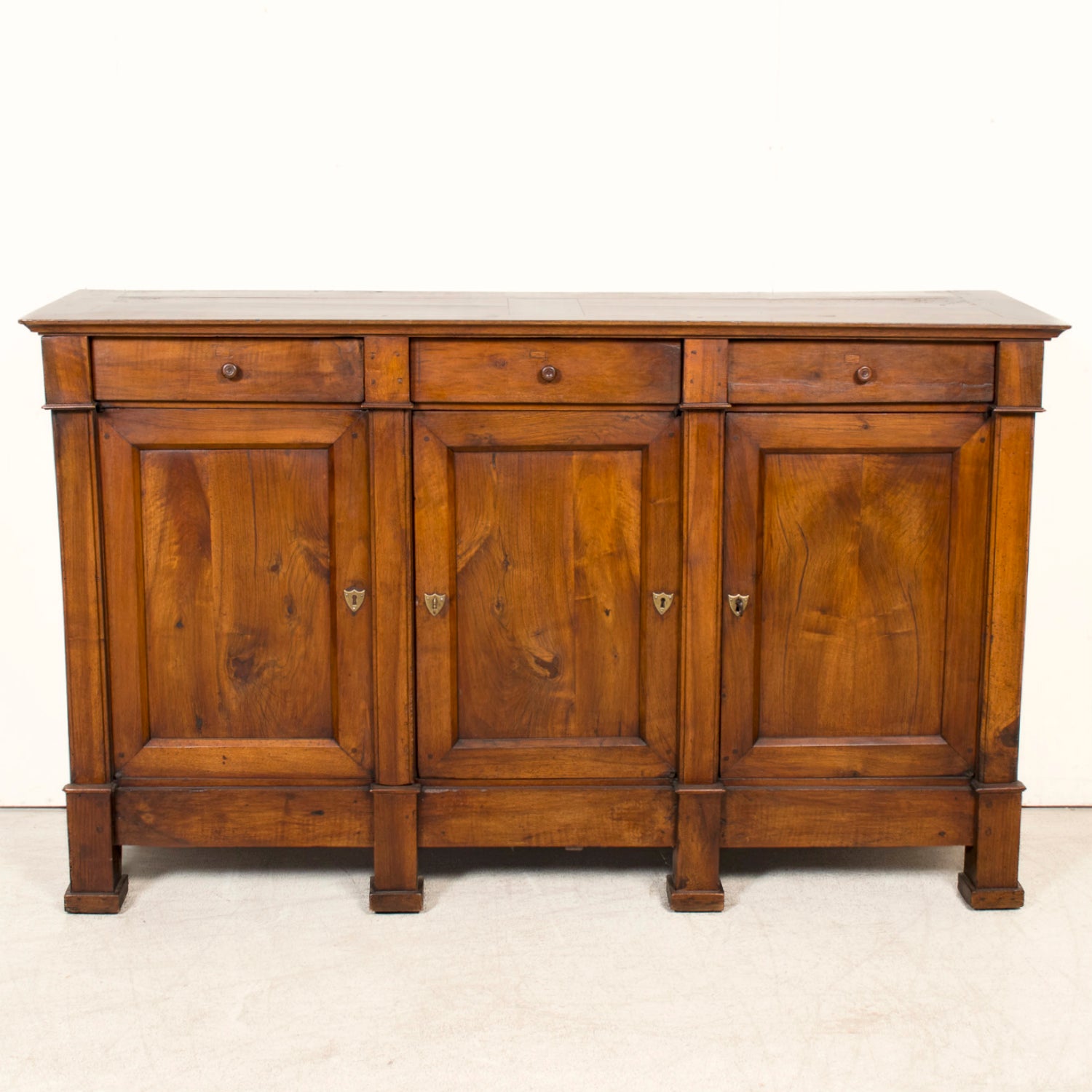 Early 19th Century French Directoire Period Walnut Lyonnaise Enfilade Buffet