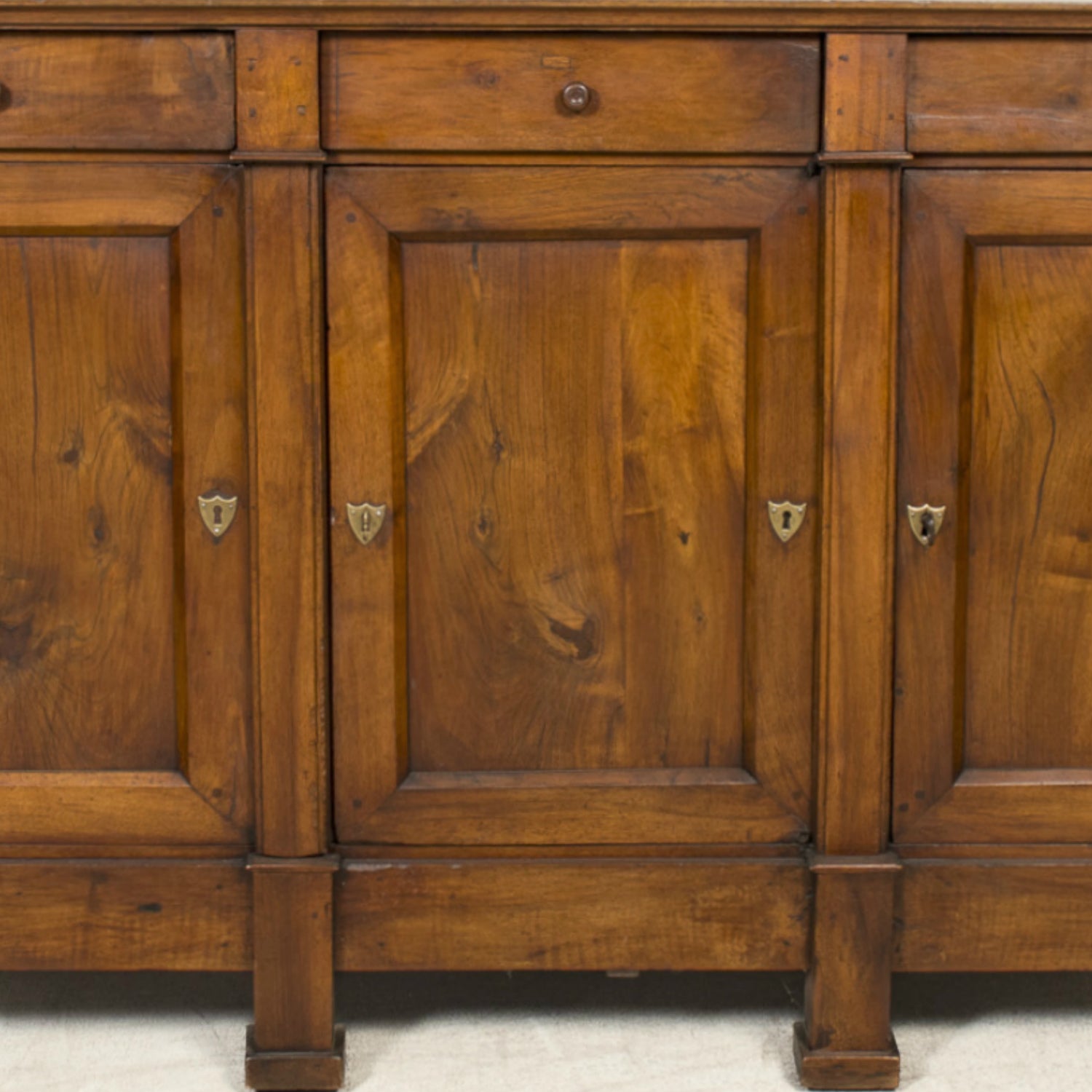 Early 19th Century French Directoire Period Walnut Lyonnaise Enfilade Buffet