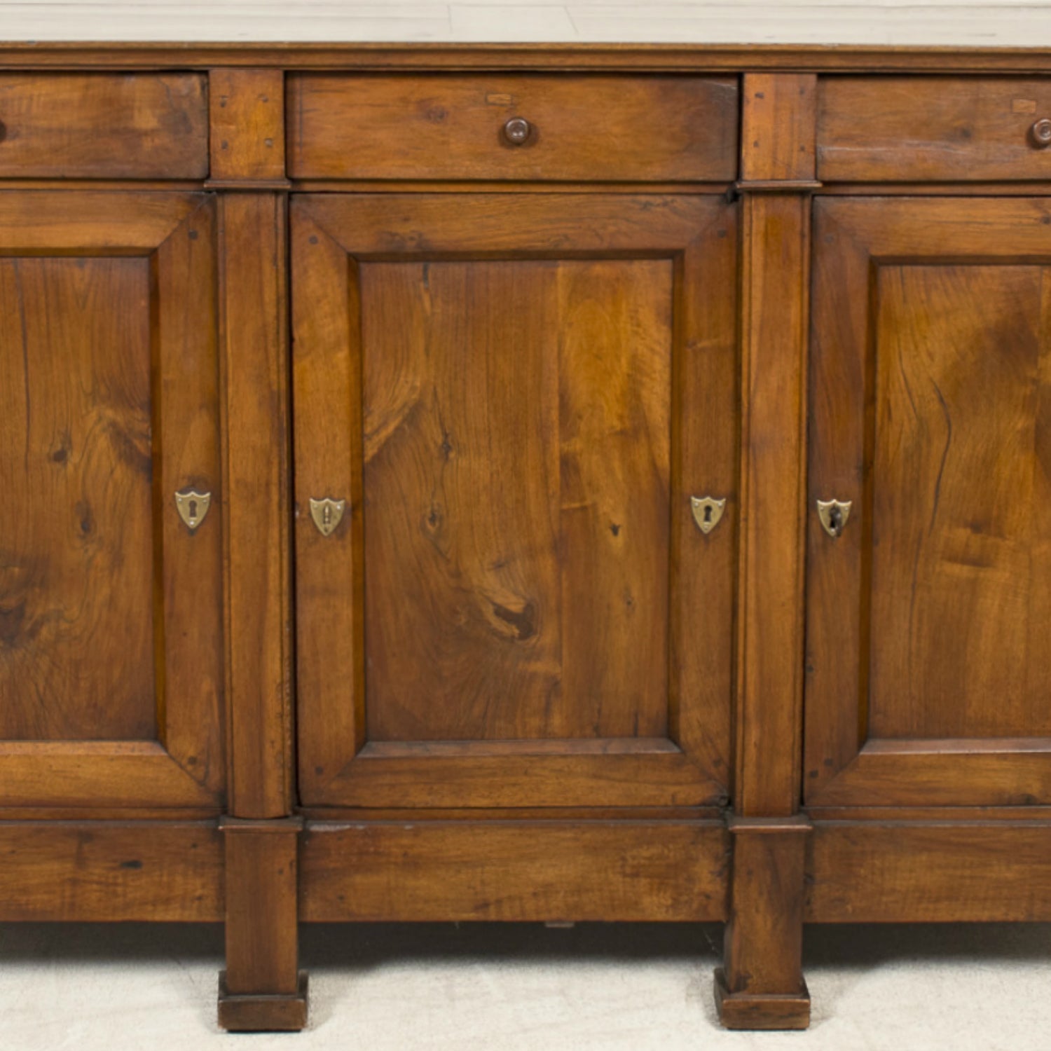 Early 19th Century French Directoire Period Walnut Lyonnaise Enfilade Buffet