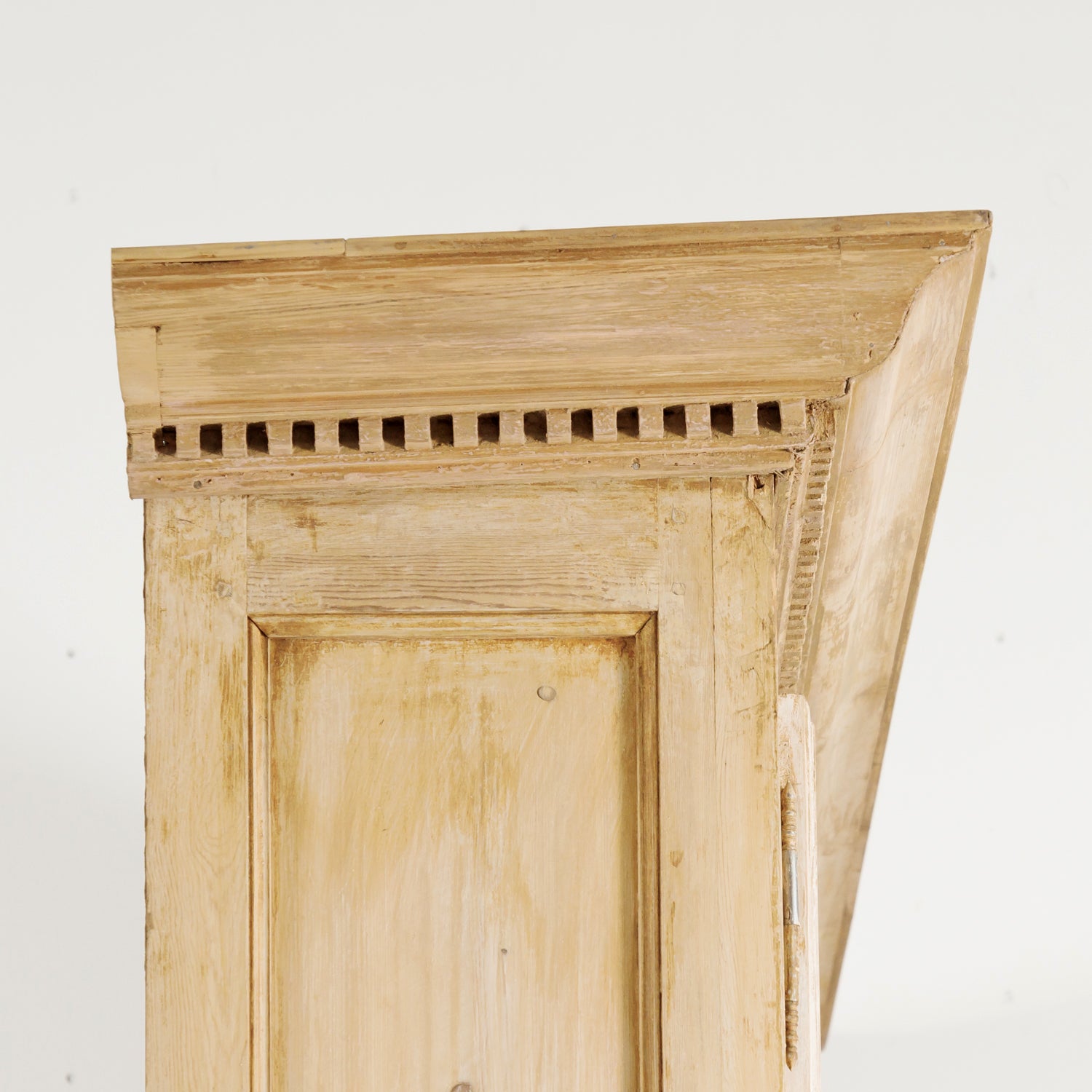 Grand 19th Century French Bleached Pine Bookcase with Painted Interior