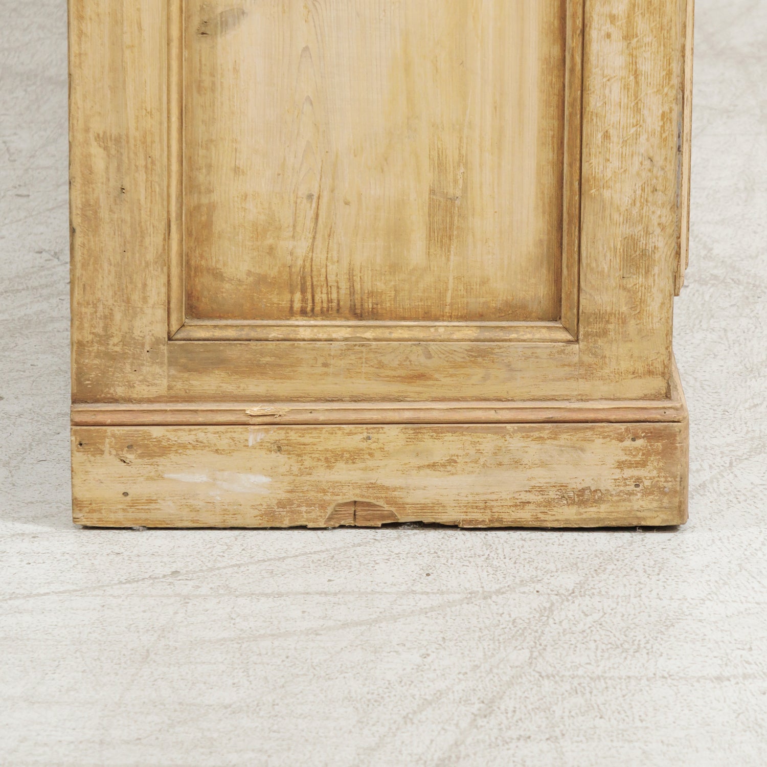 Grand 19th Century French Bleached Pine Bookcase with Painted Interior