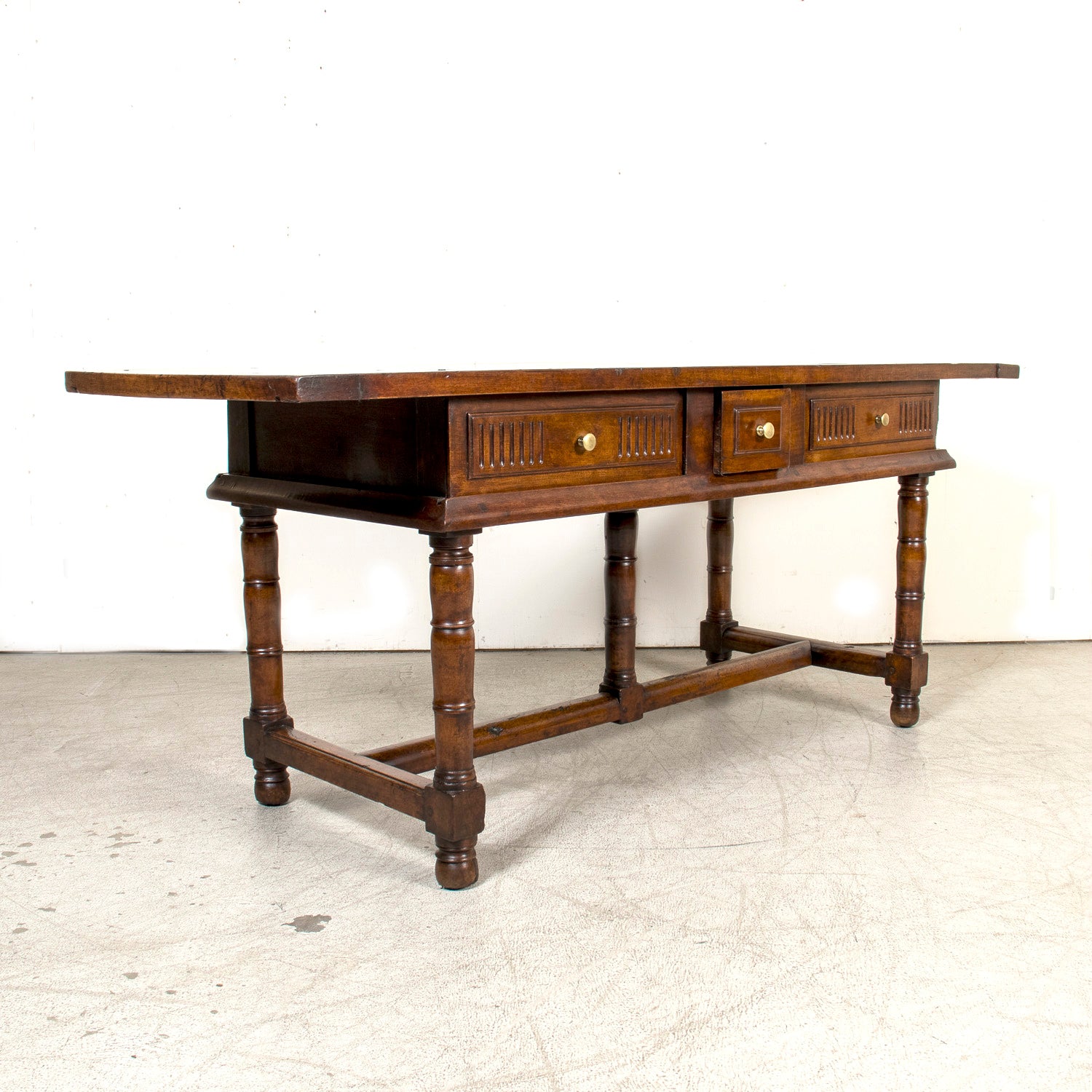 18th Century French Directoire Period Walnut Work Table or Console Table