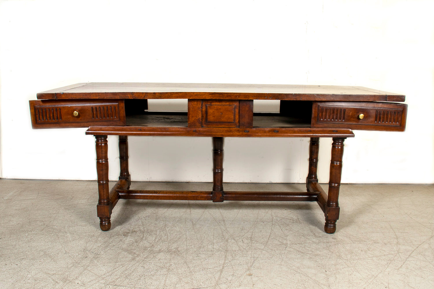 18th Century French Directoire Period Walnut Work Table or Console Table