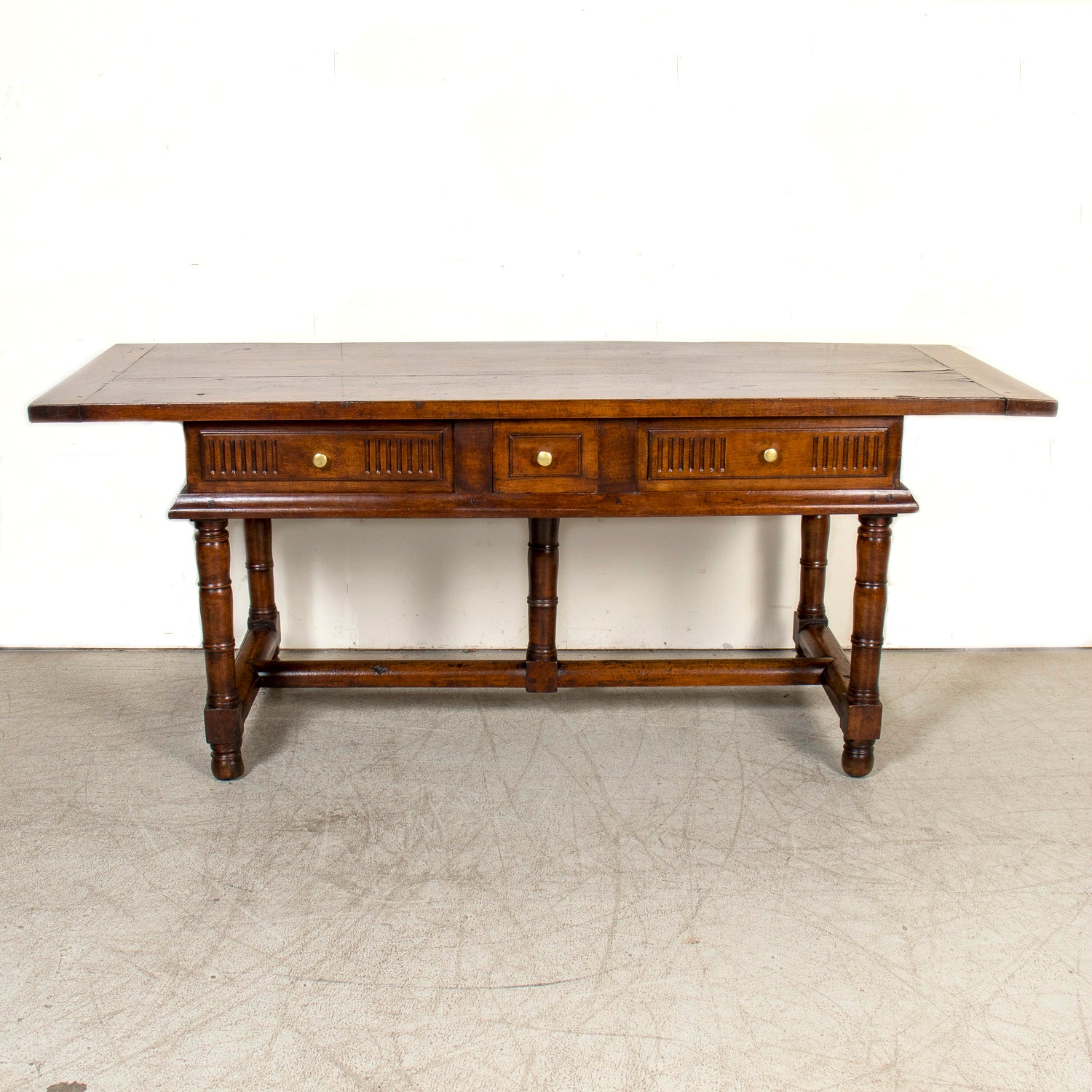 18th Century French Directoire Period Walnut Work Table or Console Table
