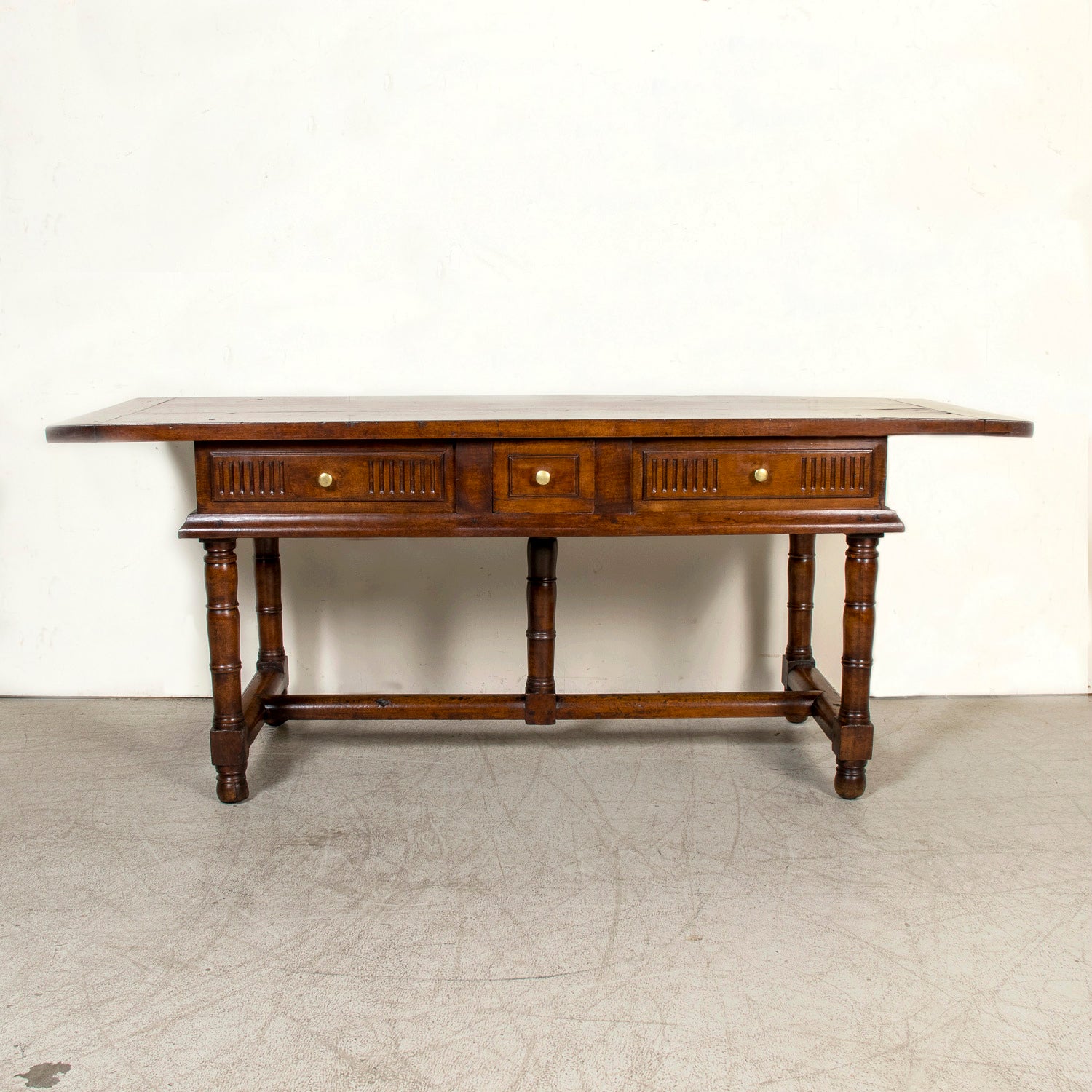 18th Century French Directoire Period Walnut Work Table or Console Table