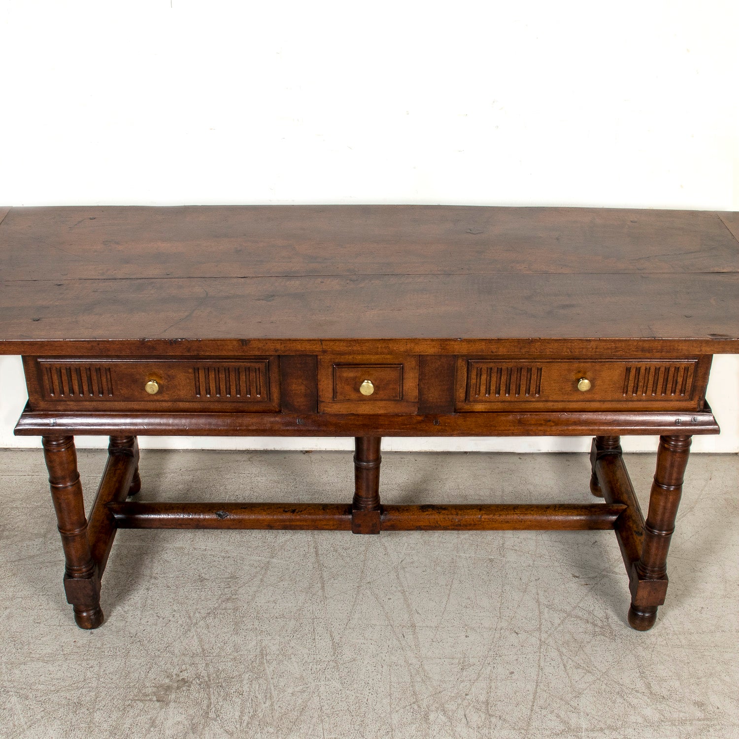 18th Century French Directoire Period Walnut Work Table or Console Table