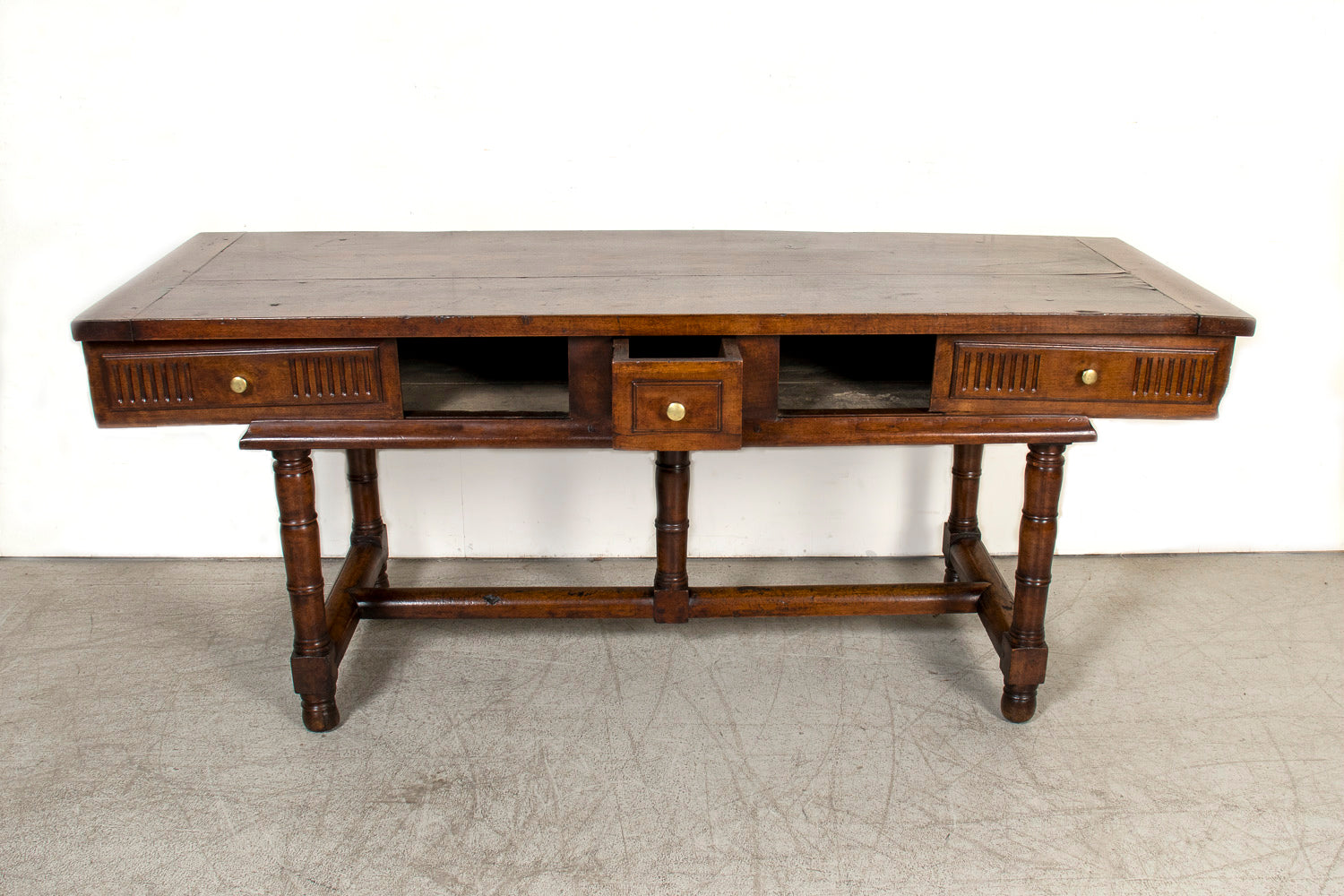 18th Century French Directoire Period Walnut Work Table or Console Table