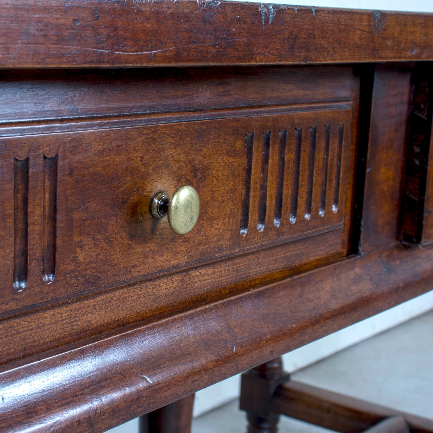 18th Century French Directoire Period Walnut Work Table or Console Table