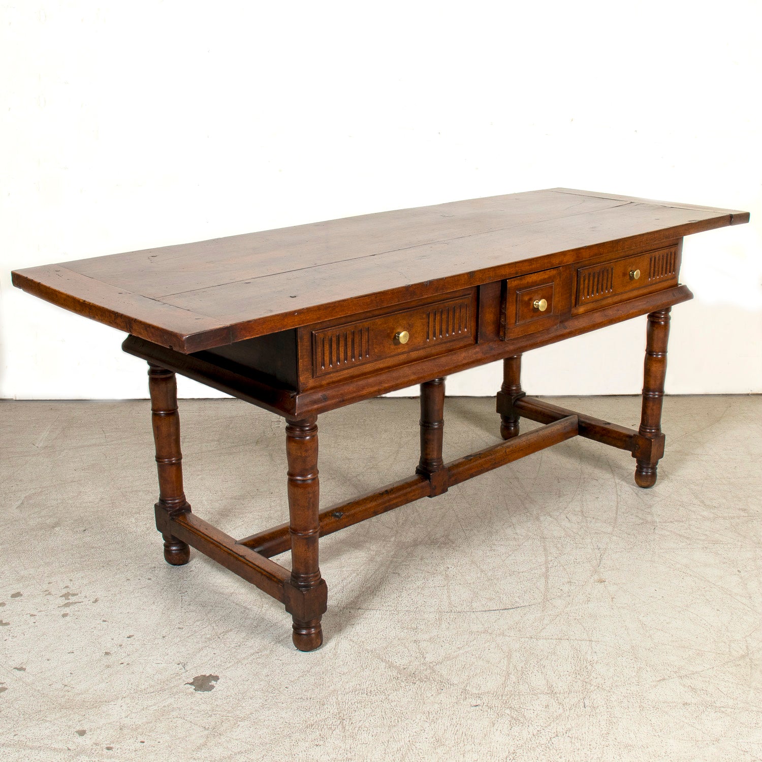 18th Century French Directoire Period Walnut Work Table or Console Table