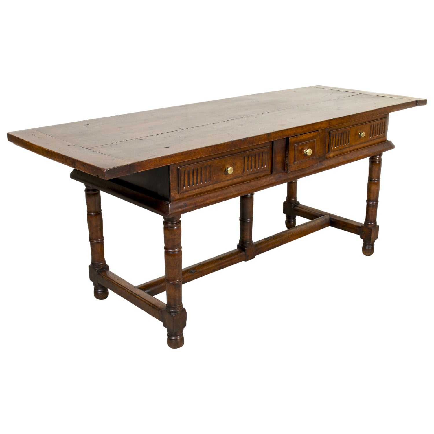 18th Century French Directoire Period Walnut Work Table or Console Table