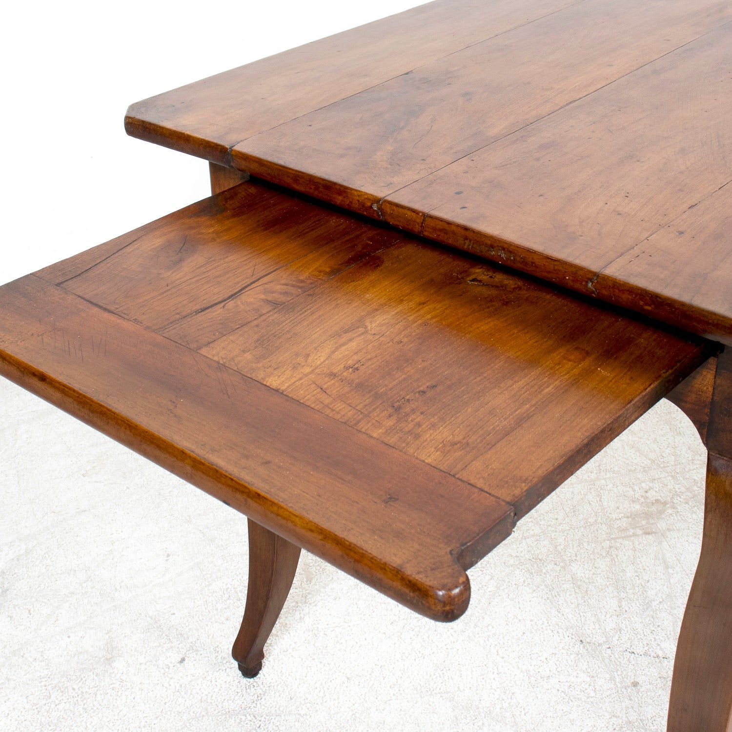 Early 19th Century French Country Louis XV Style Cherry Farm Table with Bread Board and Drawer
