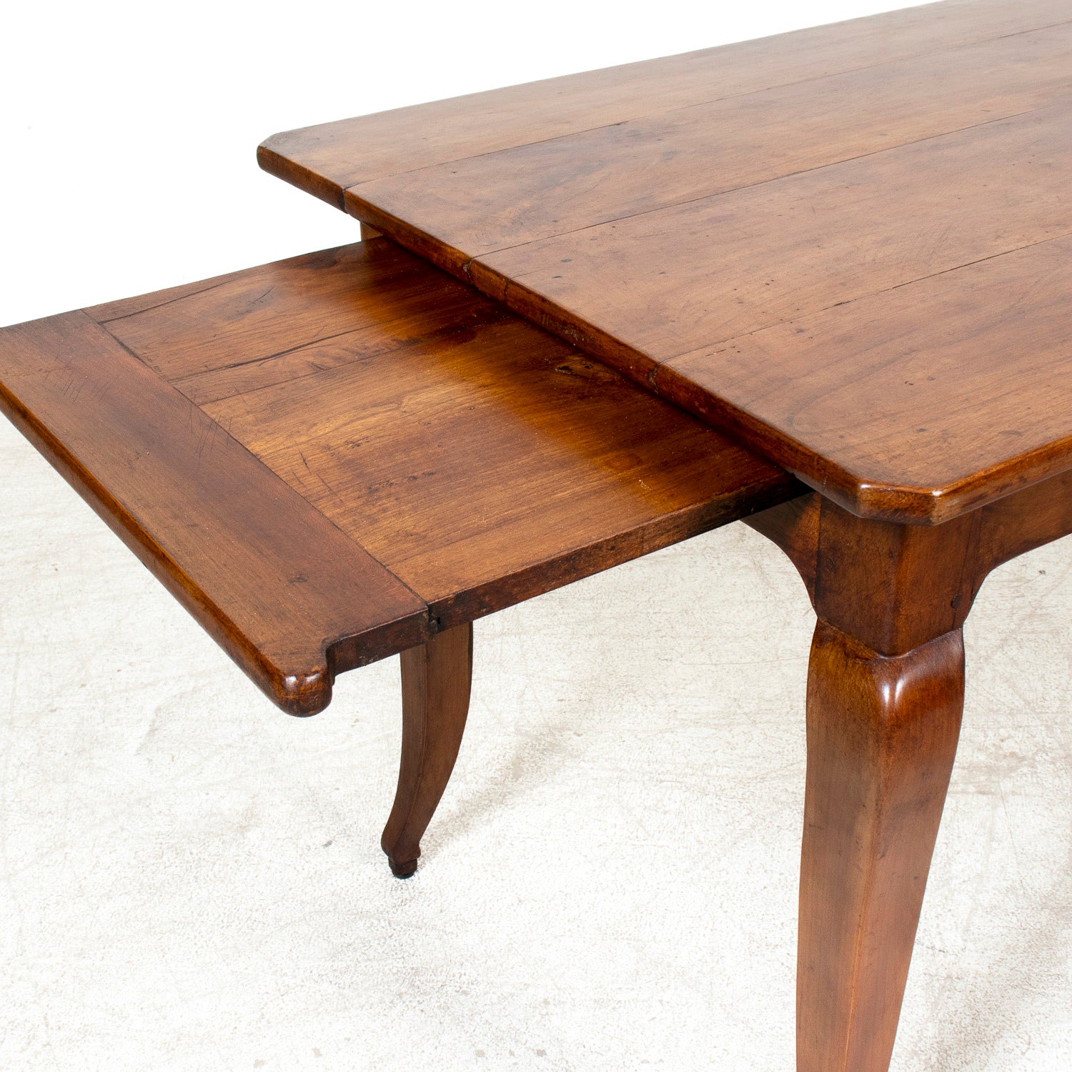 Early 19th Century French Country Louis XV Style Cherry Farm Table with Bread Board and Drawer