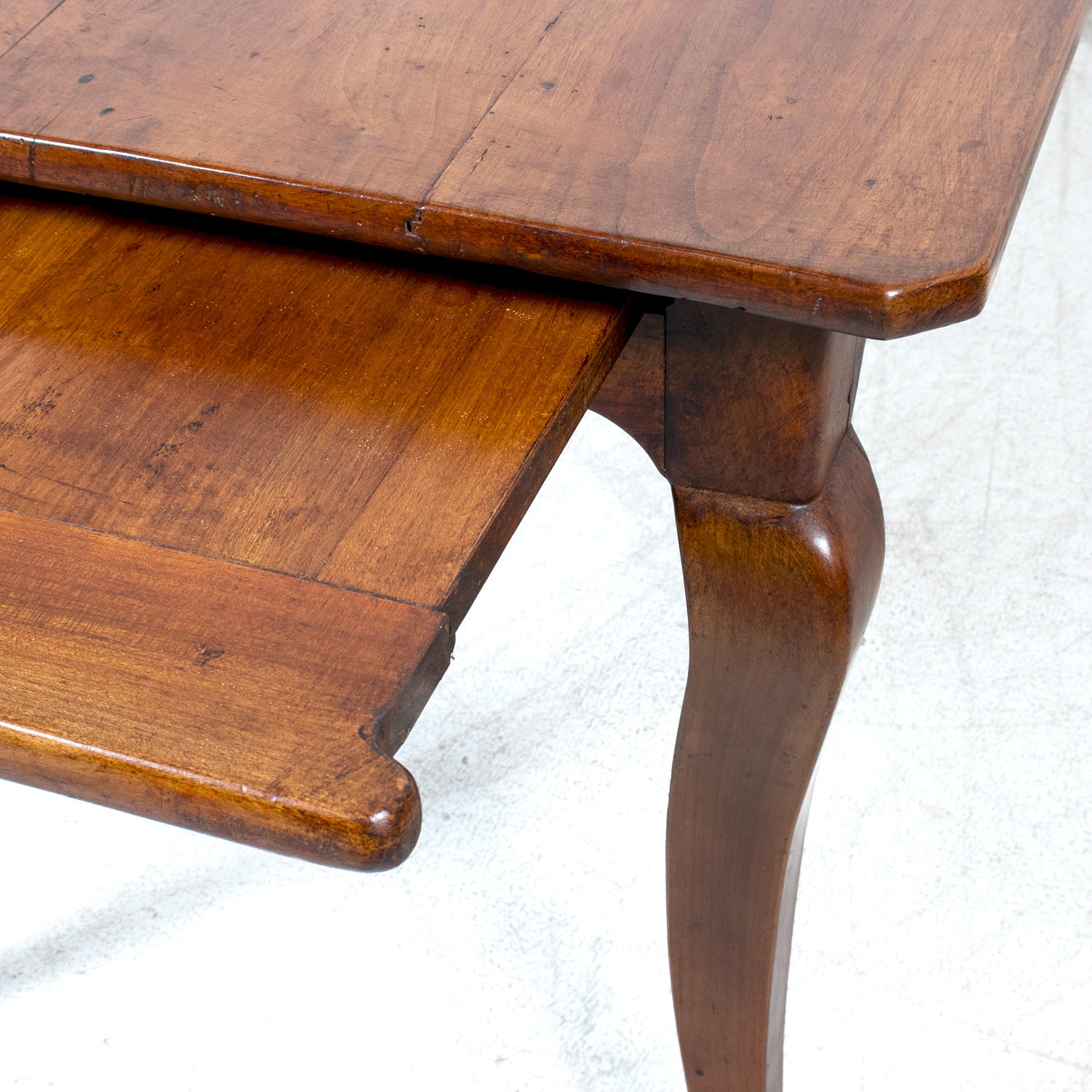 Early 19th Century French Country Louis XV Style Cherry Farm Table with Bread Board and Drawer