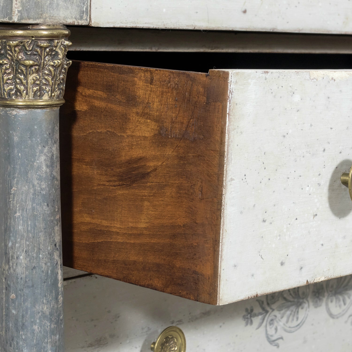 Early 20th Century French Empire Style Painted Commode with Ormolu