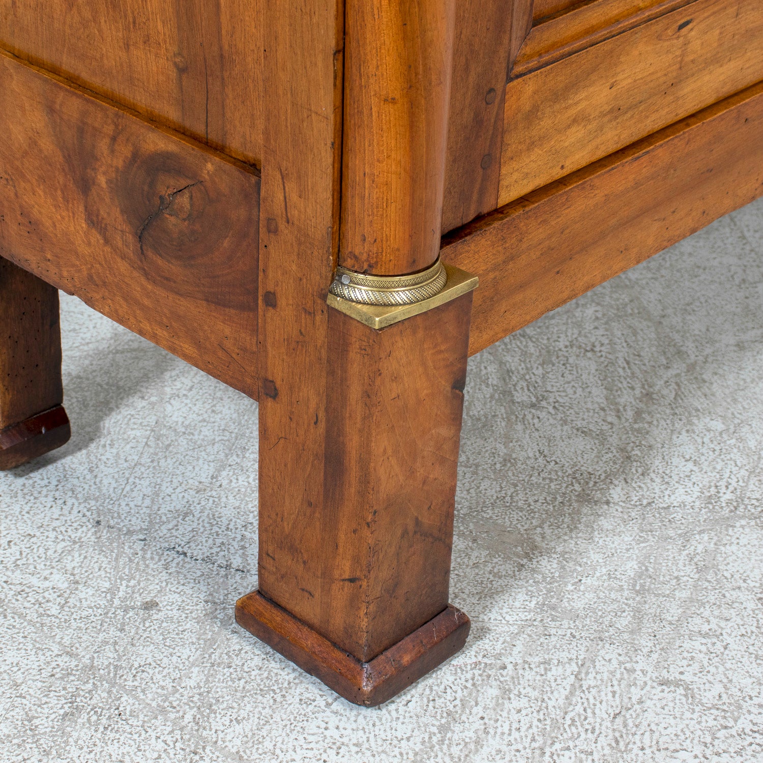 19th Century French Empire Period Walnut Buffet with Bronze Hardware