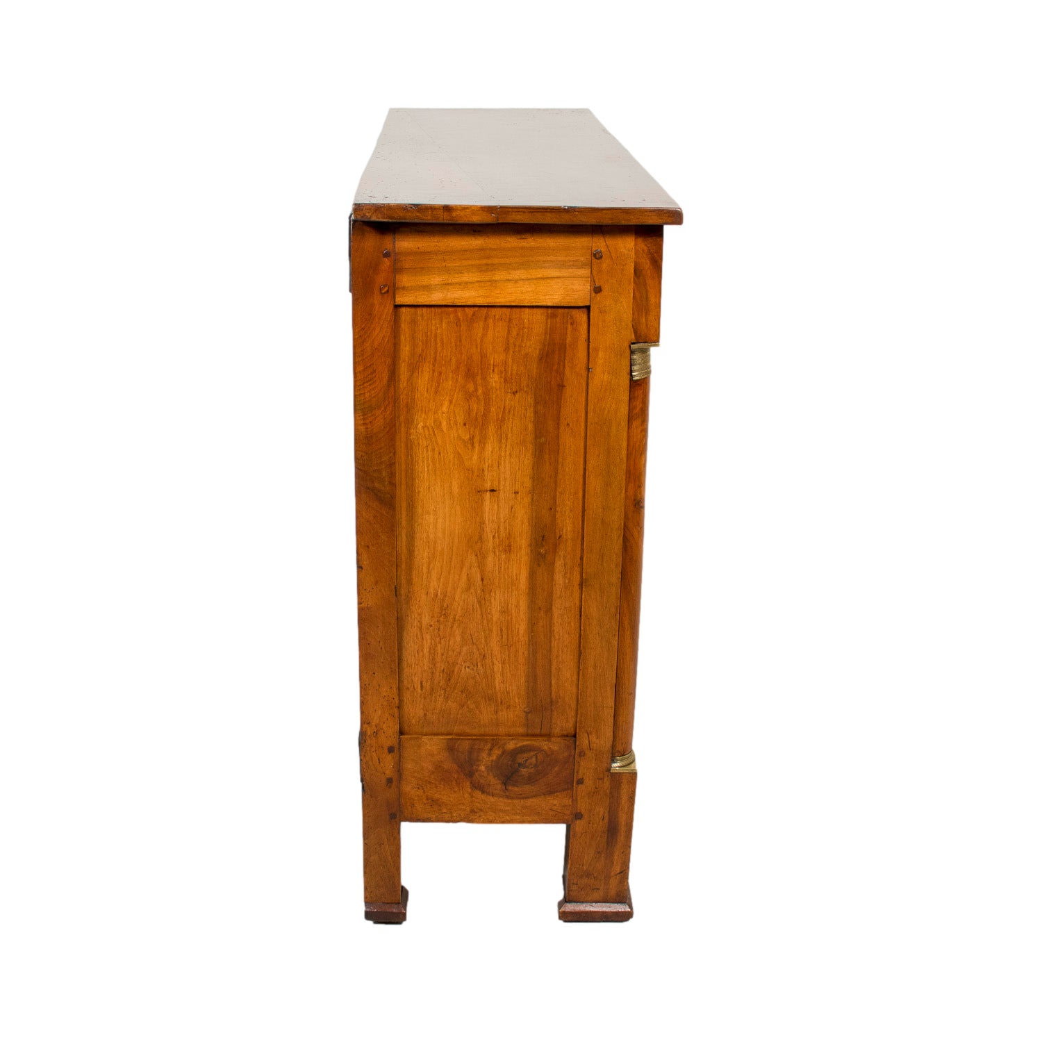 19th Century French Empire Period Walnut Buffet with Bronze Hardware