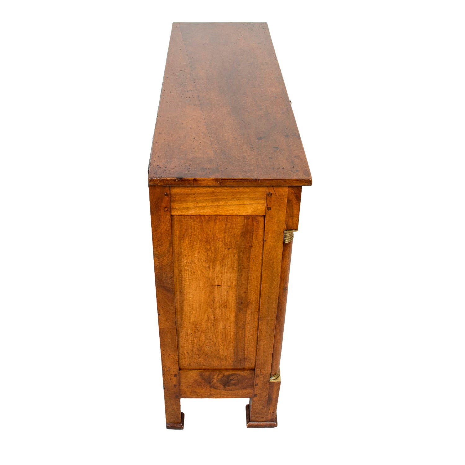 19th Century French Empire Period Walnut Buffet with Bronze Hardware