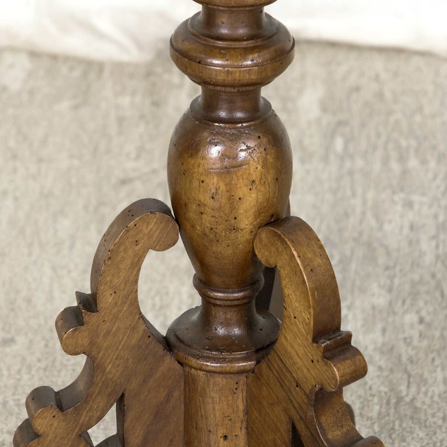 19th Century French Carved Oval Shaped Walnut Jardinière or Planter on Tripod Stand