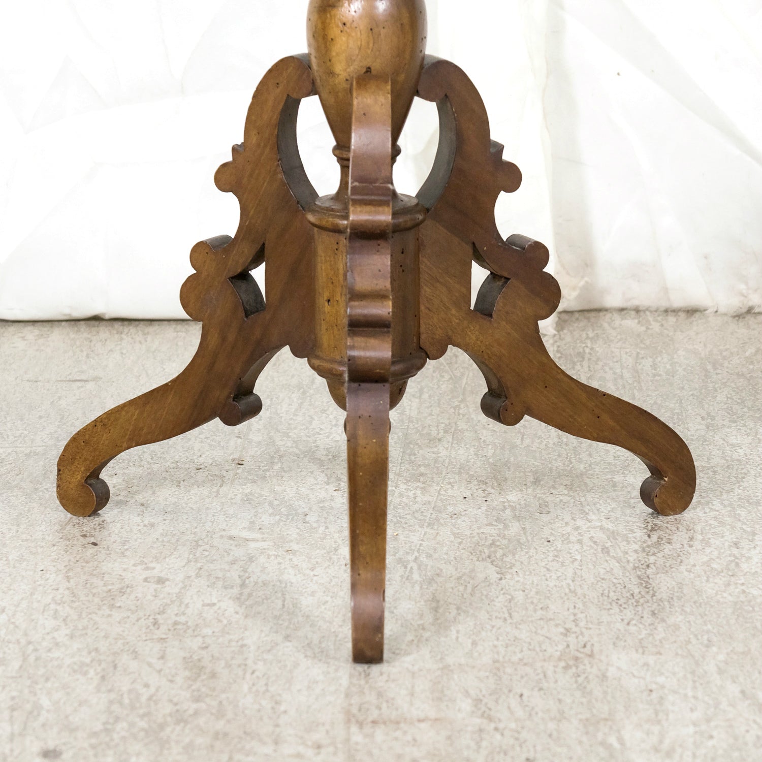 19th Century French Carved Oval Shaped Walnut Jardinière or Planter on Tripod Stand
