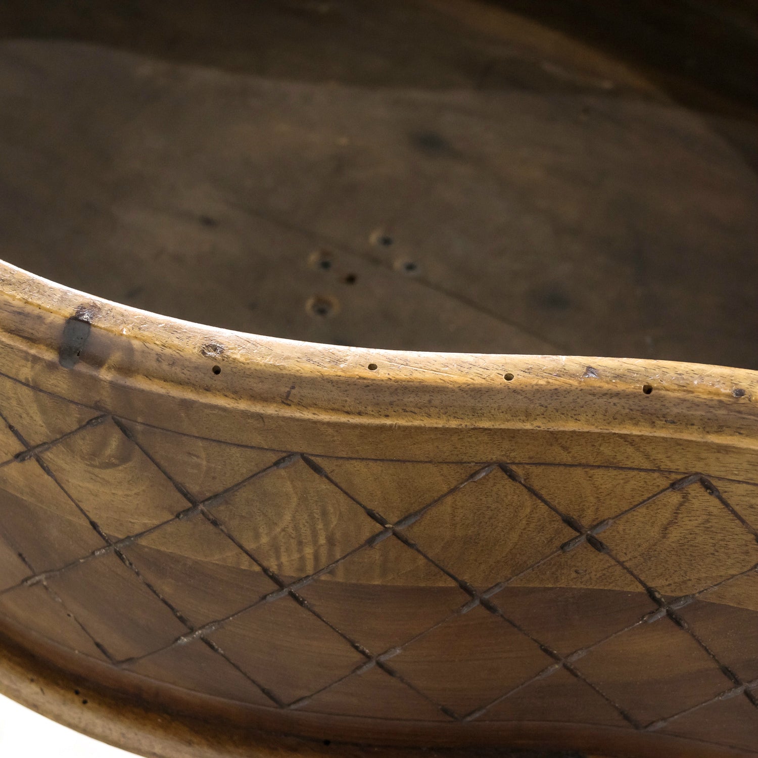 19th Century French Carved Oval Shaped Walnut Jardinière or Planter on Tripod Stand
