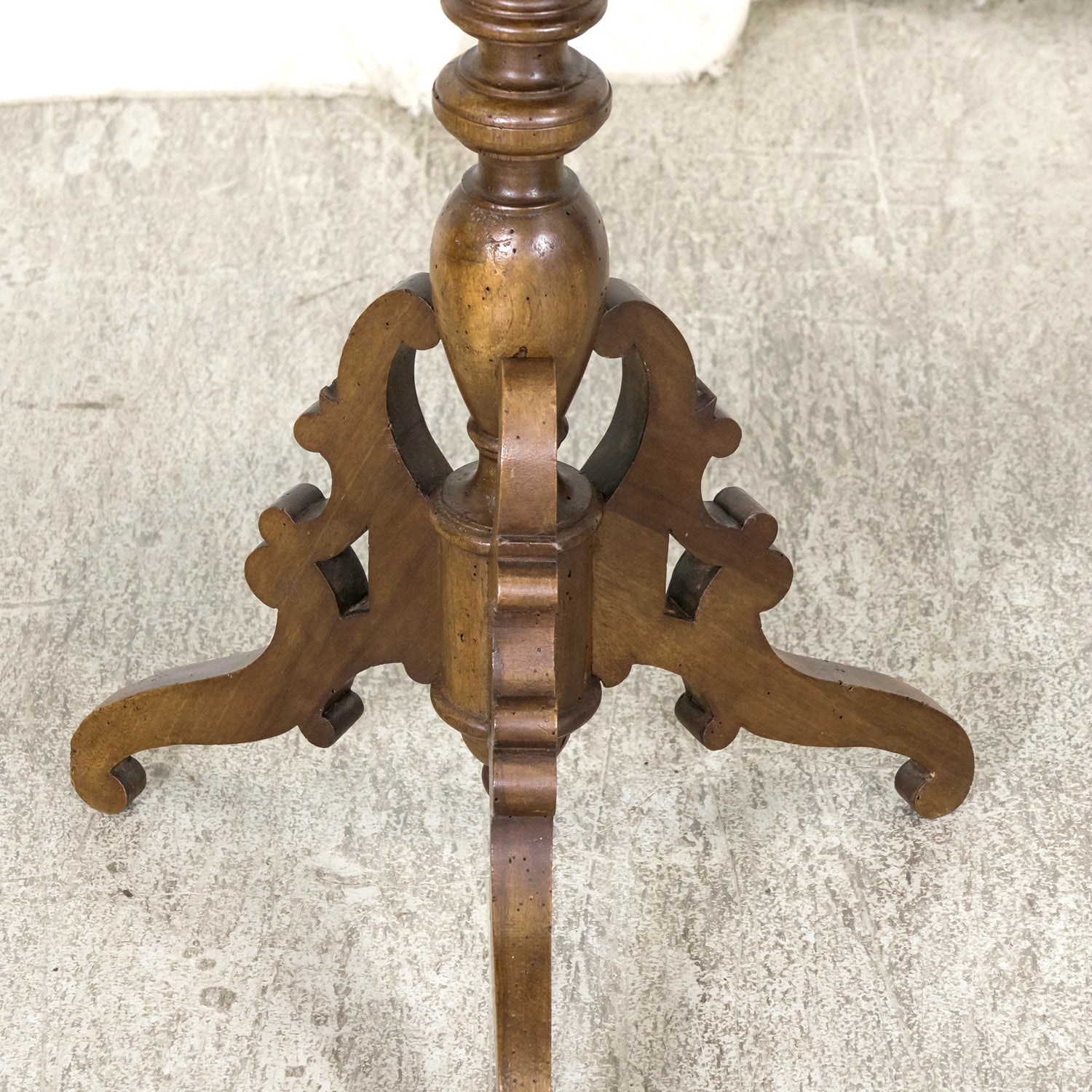 19th Century French Carved Oval Shaped Walnut Jardinière or Planter on Tripod Stand