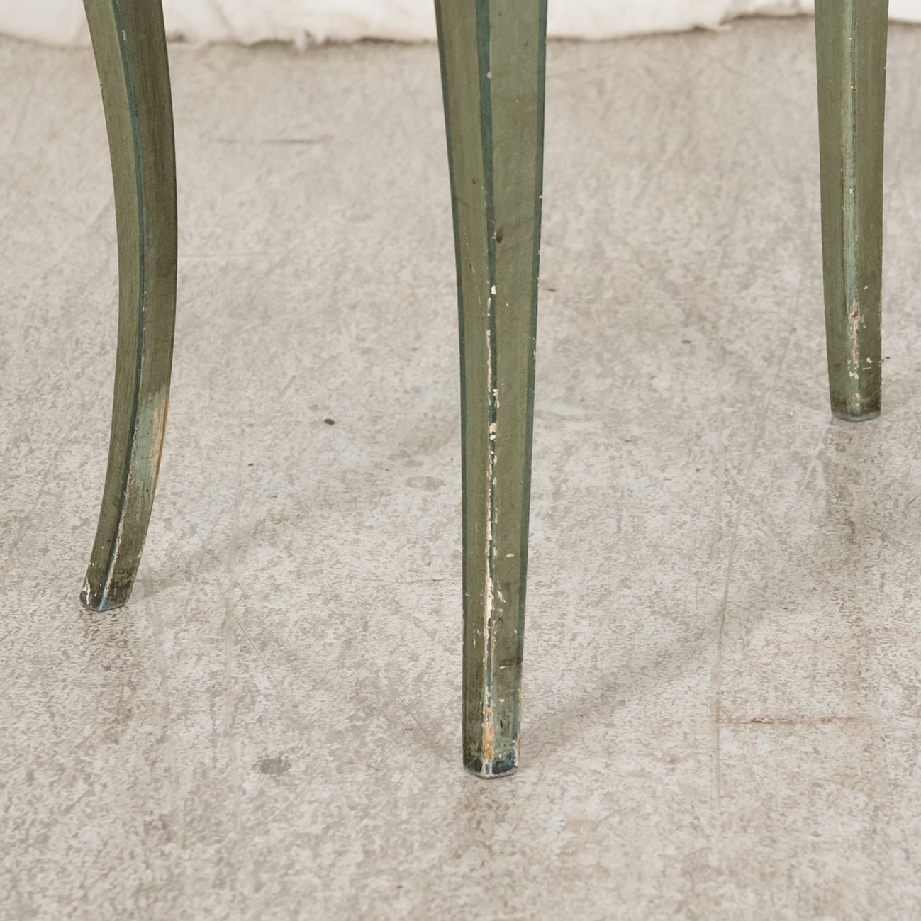 Rare Pair of 1930s French Painted Nightstands by Maison Gouffé, Louis XV & Louis XVI Styles