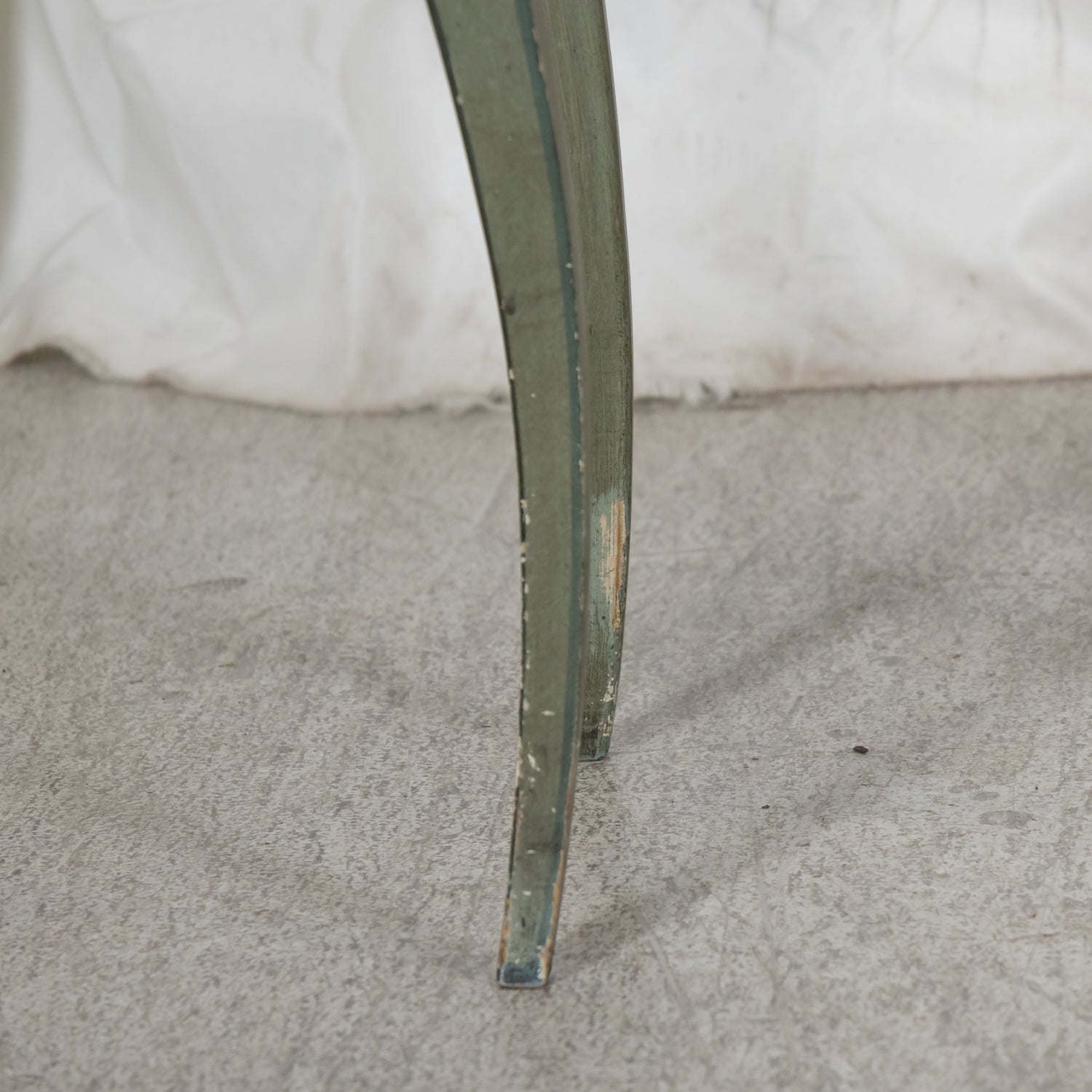 Rare Pair of 1930s French Painted Nightstands by Maison Gouffé, Louis XV & Louis XVI Styles