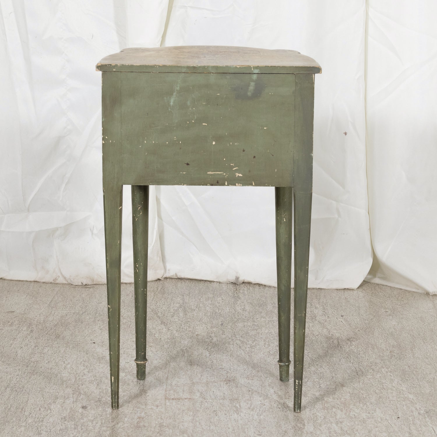 Rare Pair of 1930s French Painted Nightstands by Maison Gouffé, Louis XV & Louis XVI Styles
