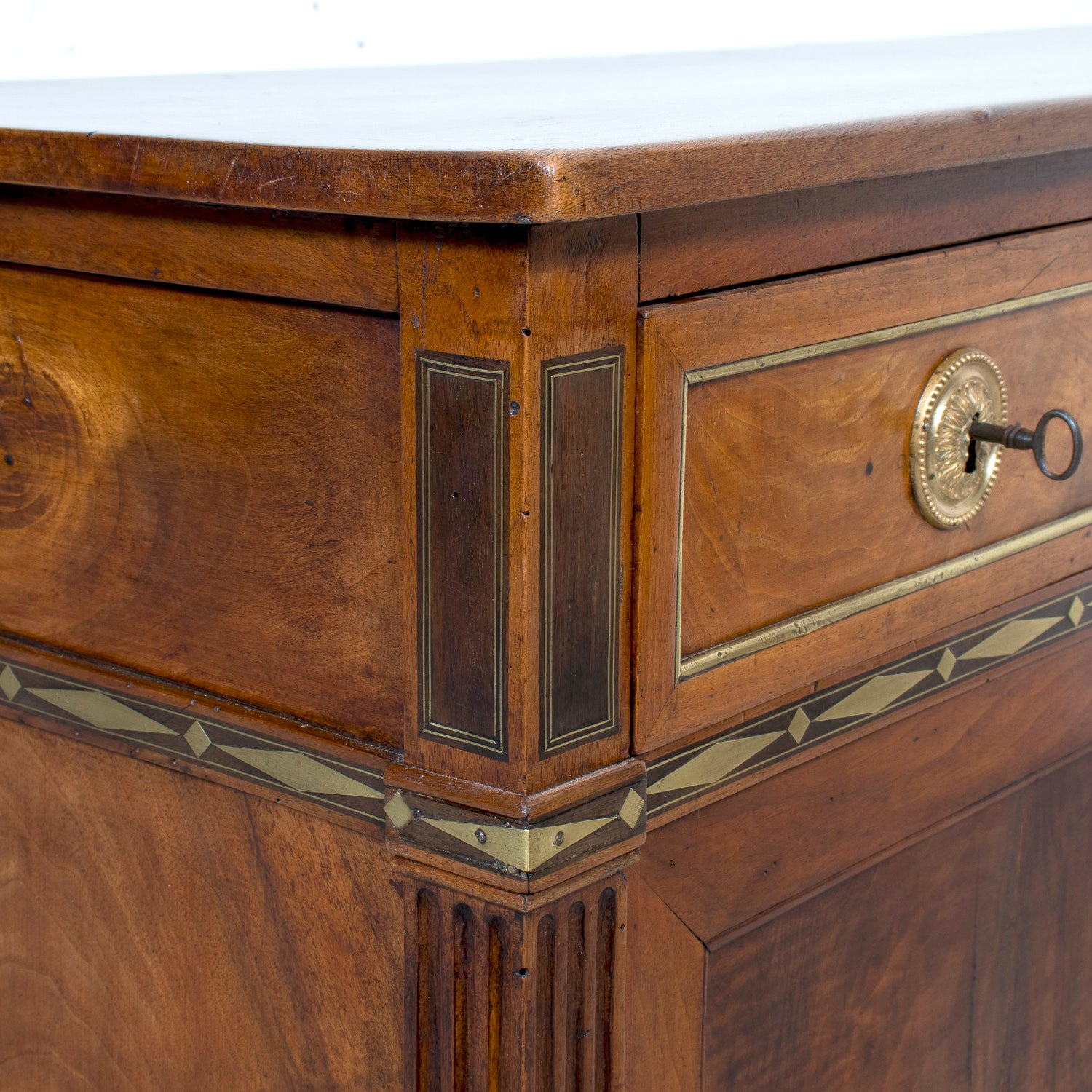 Mid-18th Century French Louis XVI Period Lyonnais Buffet with Bronze Doré