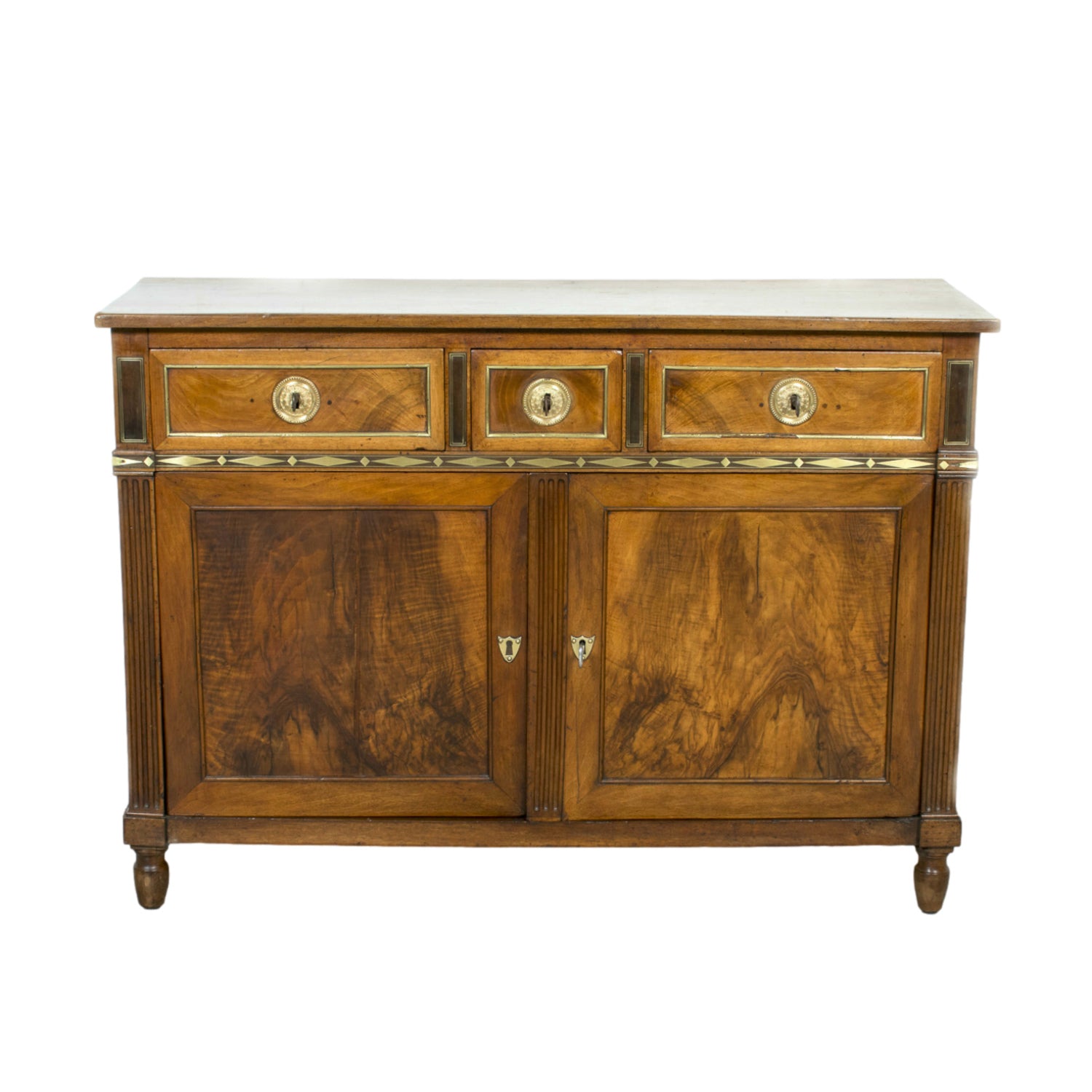Mid-18th Century French Louis XVI Period Lyonnais Buffet with Bronze Doré