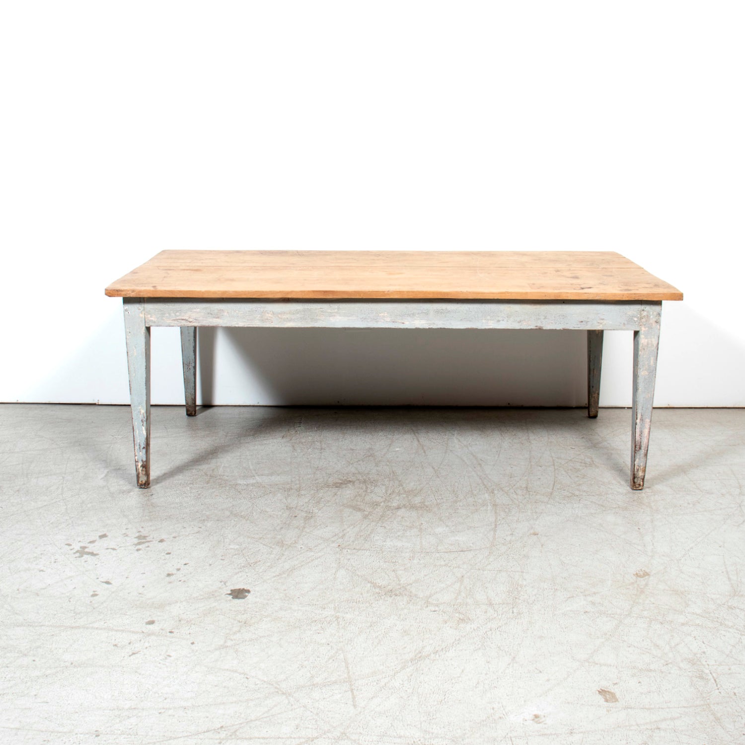 19th Century French Provençal Louis XVI Style Polychrome Farm Table