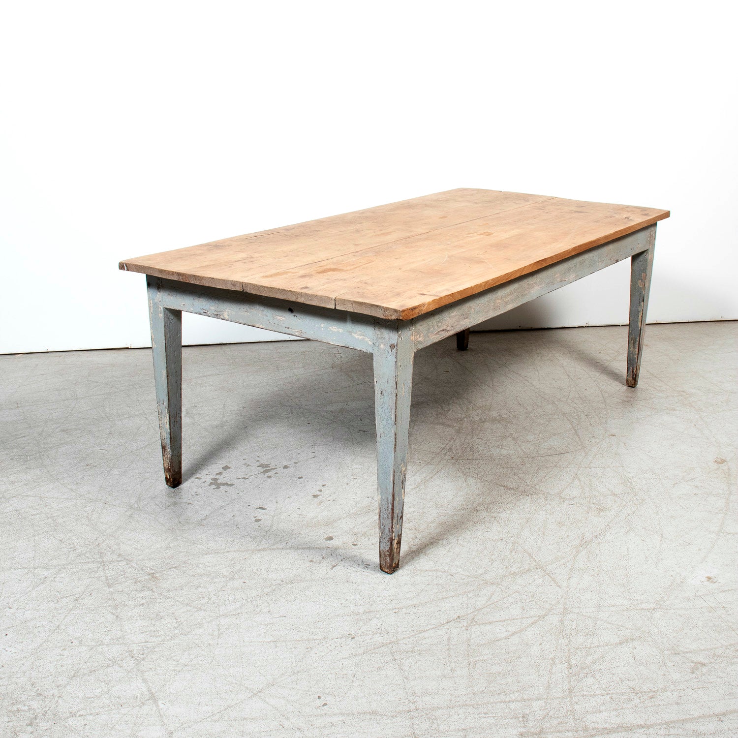 19th Century French Provençal Louis XVI Style Polychrome Farm Table