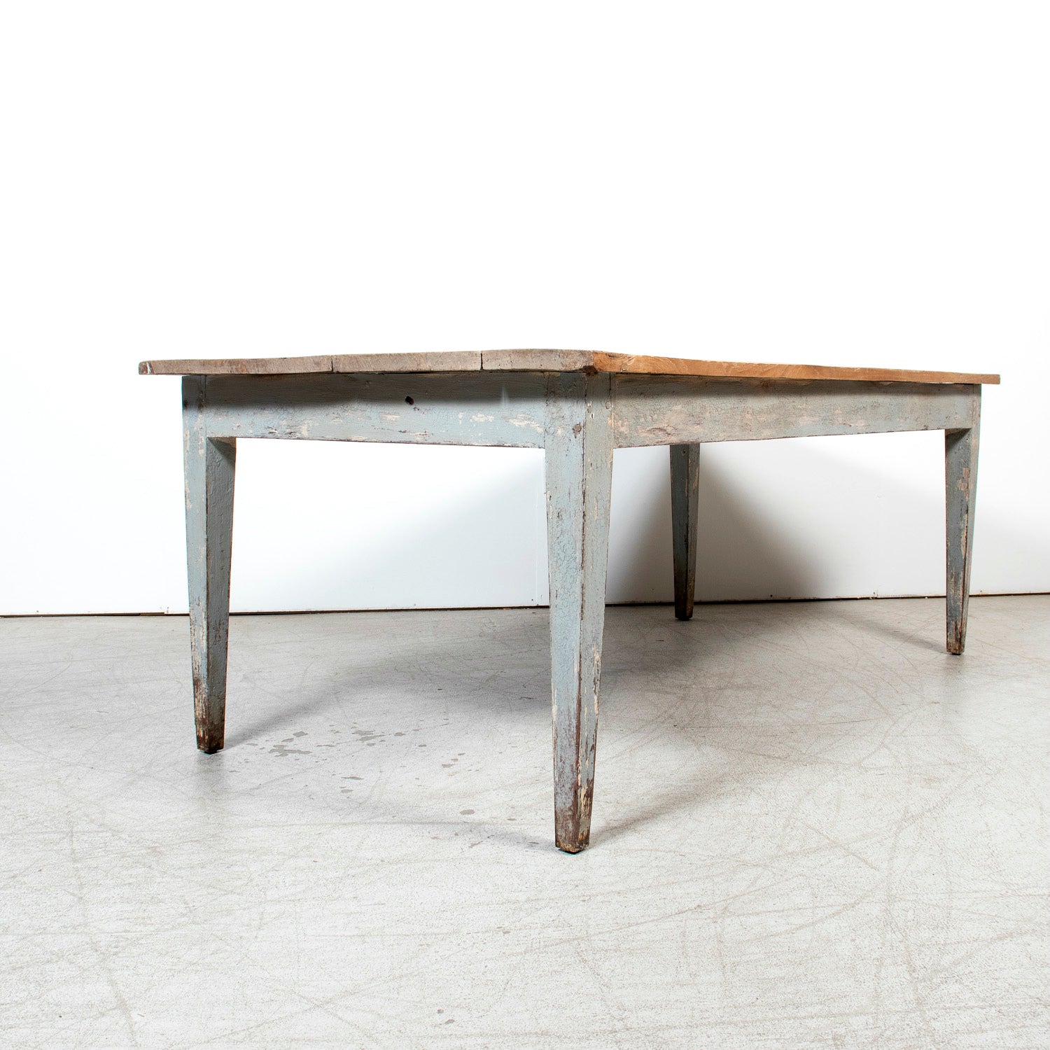 19th Century French Provençal Louis XVI Style Polychrome Farm Table