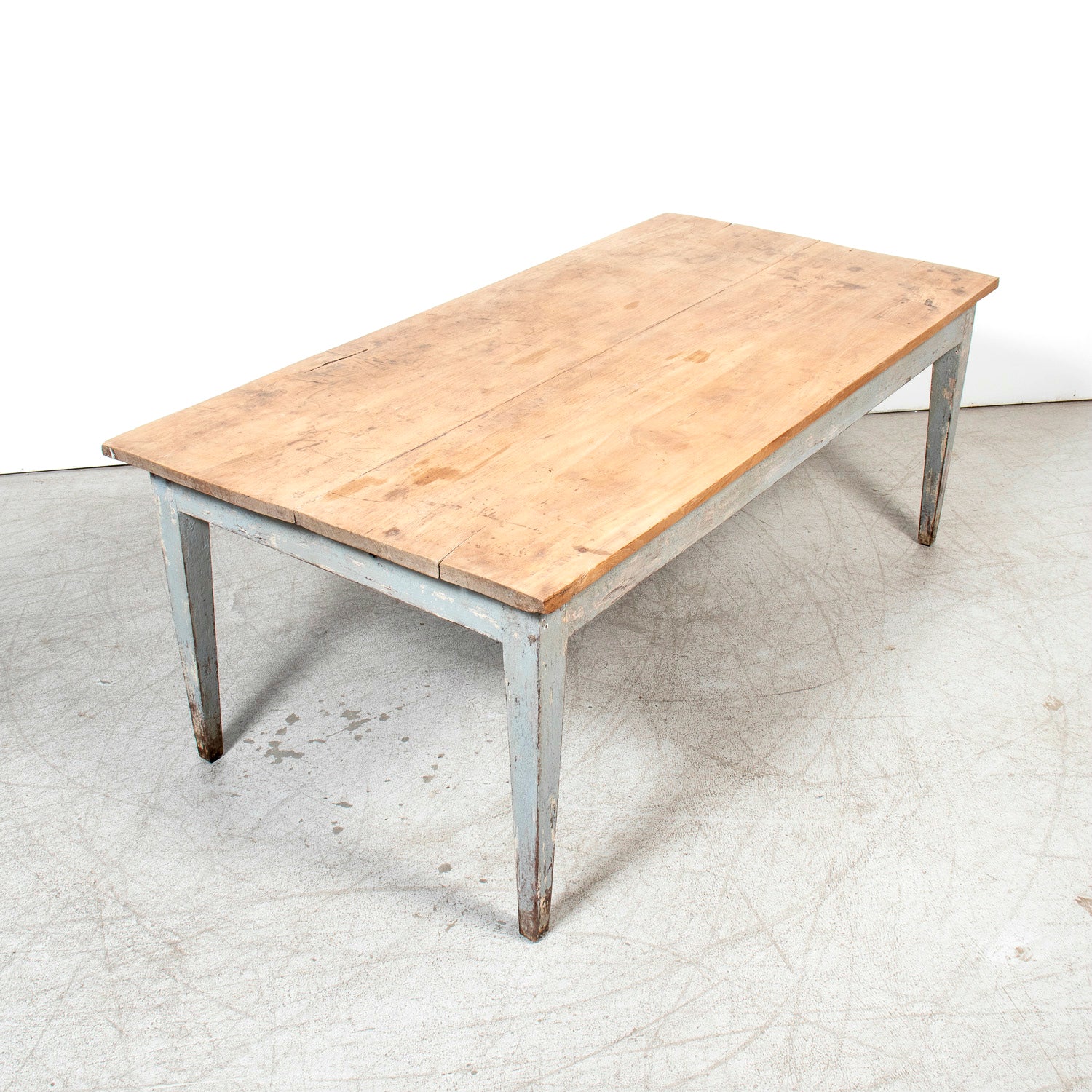 19th Century French Provençal Louis XVI Style Polychrome Farm Table