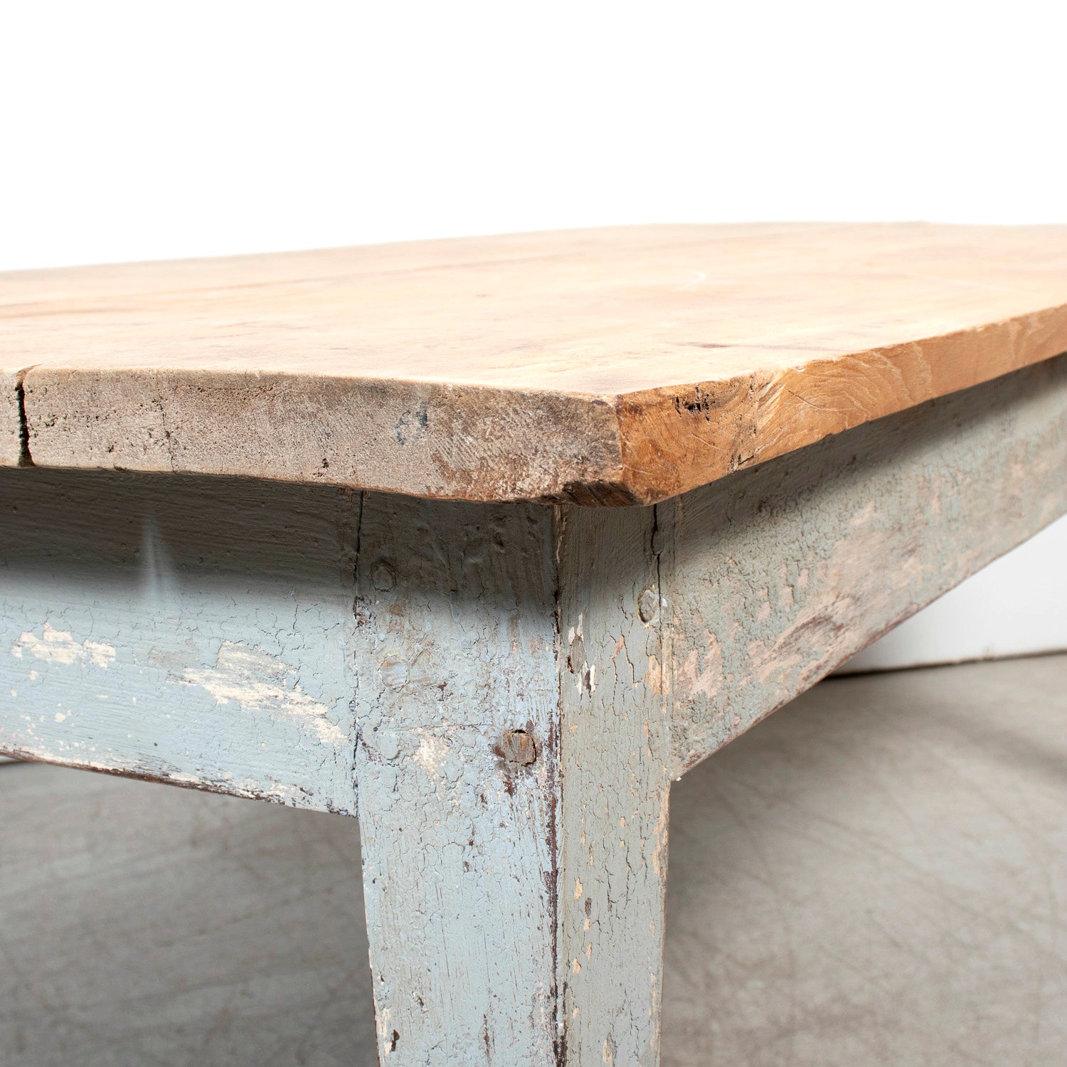 19th Century French Provençal Louis XVI Style Polychrome Farm Table