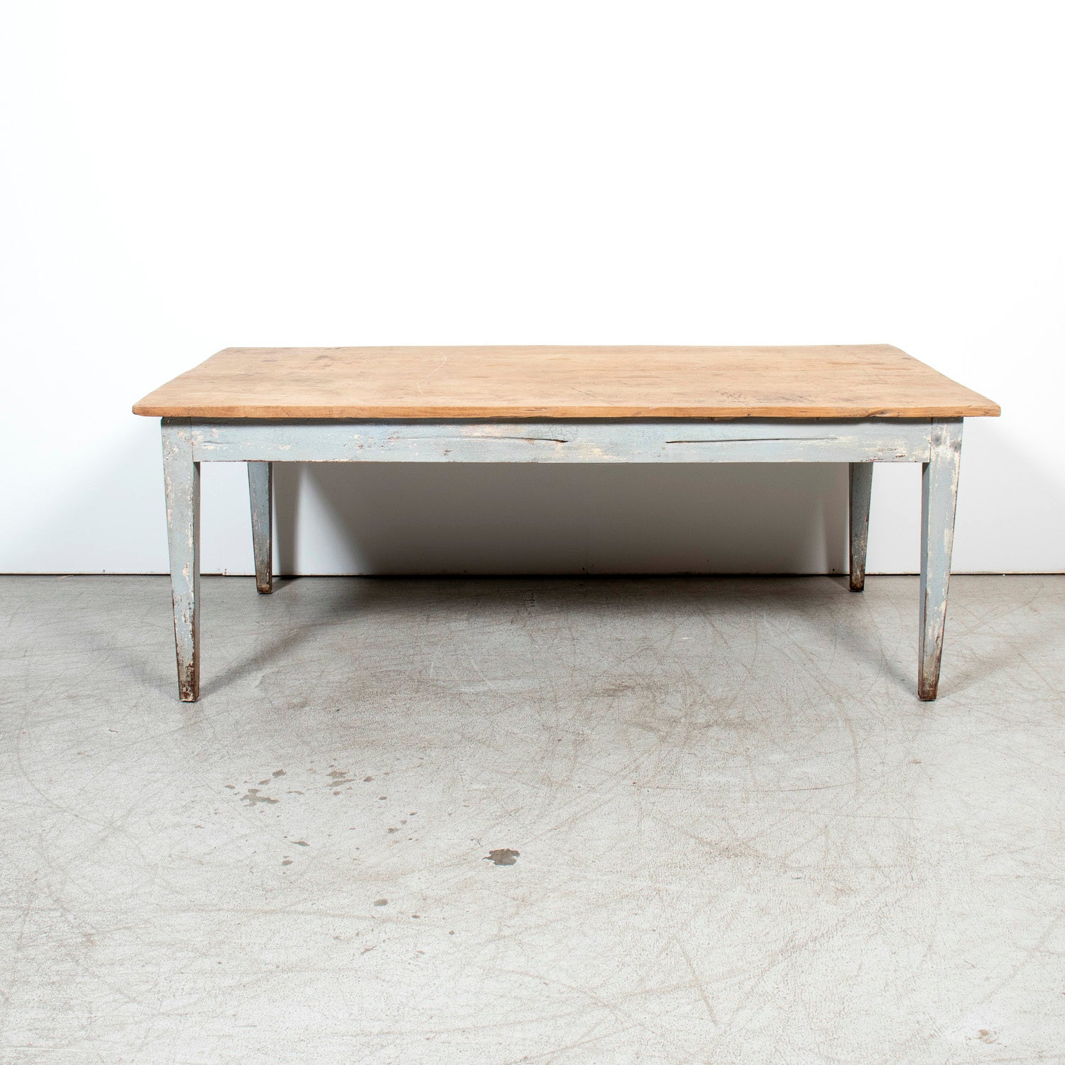 19th Century French Provençal Louis XVI Style Polychrome Farm Table