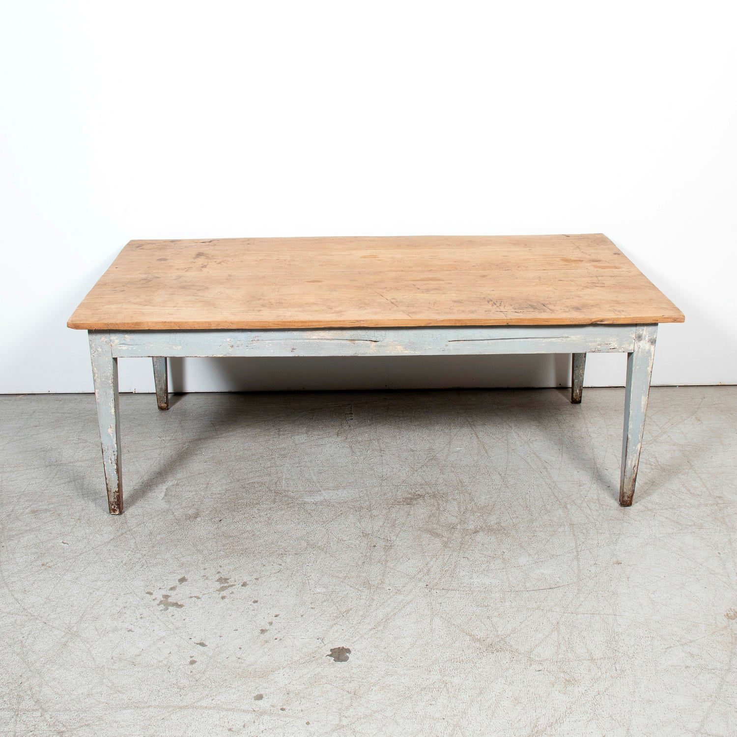 19th Century French Provençal Louis XVI Style Polychrome Farm Table