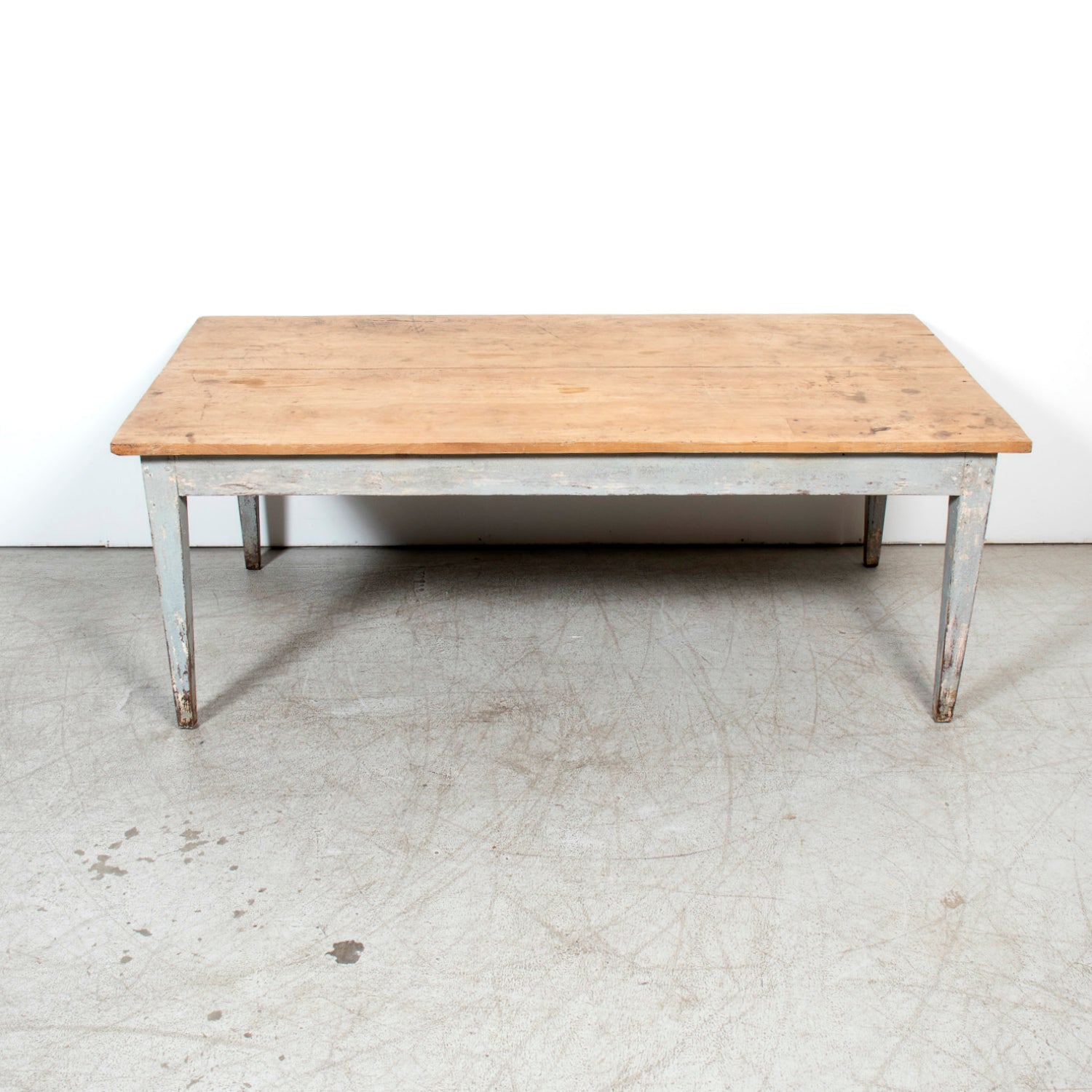 19th Century French Provençal Louis XVI Style Polychrome Farm Table