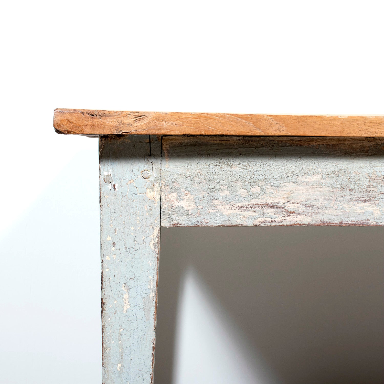 19th Century French Provençal Louis XVI Style Polychrome Farm Table