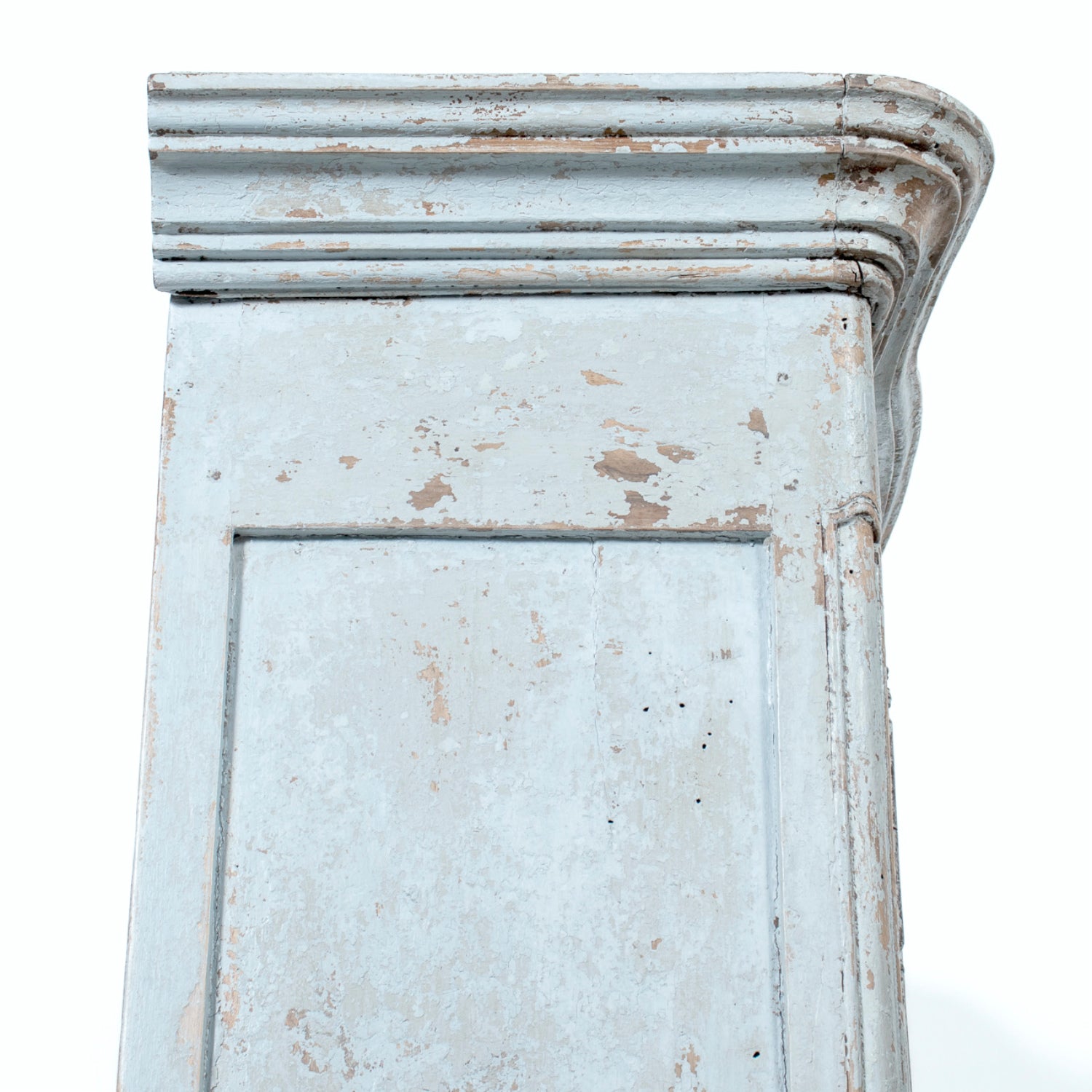 Early 19th Century French Country Louis XV Style Painted Buffet Deux Corps or Bookcase